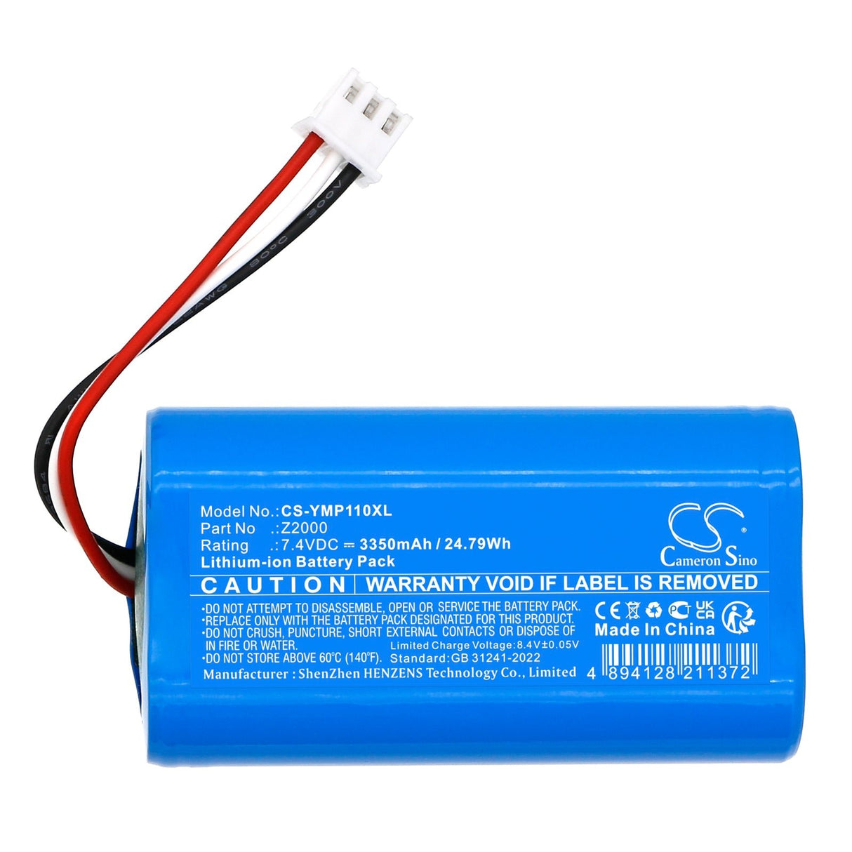 7,4V, Li-ion, 3350mAh, batterie de modem câble convient à Ieasun, A9s, 24,79Wh Modem câble Cameron Sino Technology Limited