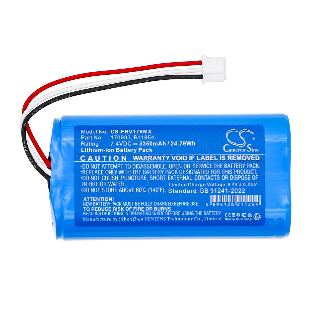 7.4V, Li-ion, 3350mAh, Batterie médicale compatible avec Fresenius, Agilia Sp Mc, Agilia Sp Mc Wifi, 24.79Wh Médical Cameron Sino Technology Limited (Médical)