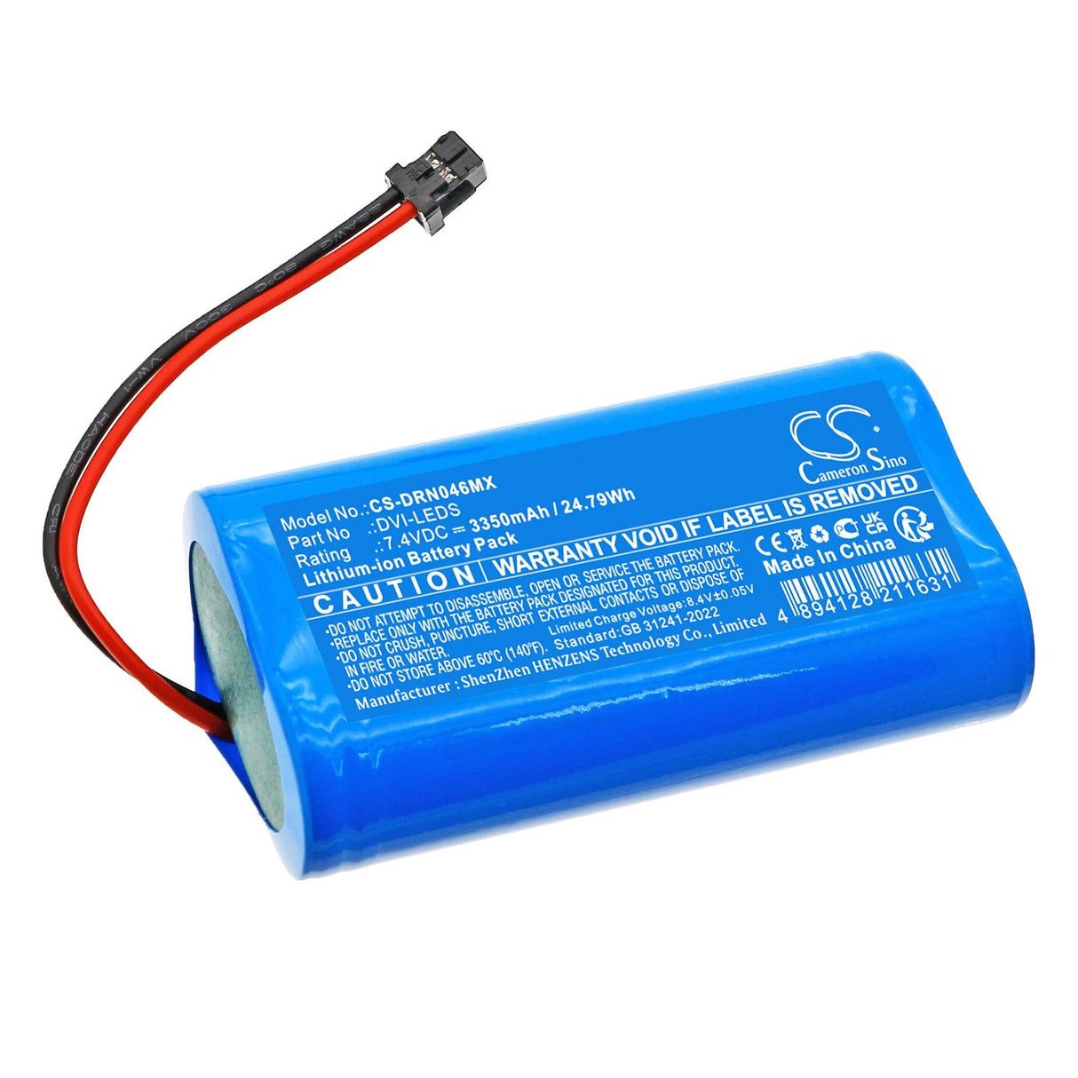 7.4V, Li-ion, 3350mAh, Batterie médicale compatible avec Vision, Led Daylite, 24.79Wh Medical Cameron Sino Technology Limited (Médical)
