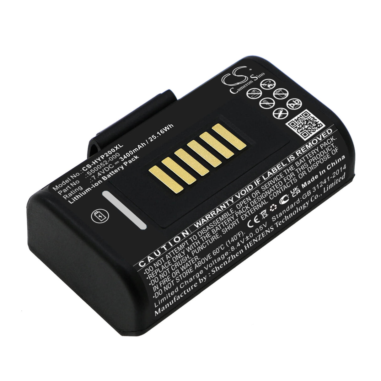 7.4V, Li-ion, 3400mAh, Portable Printer battery fits Datamax, Honeywell, 50133975-001, Oneil Printer, 25.16Wh Portable Printer Cameron Sino Technology Limited