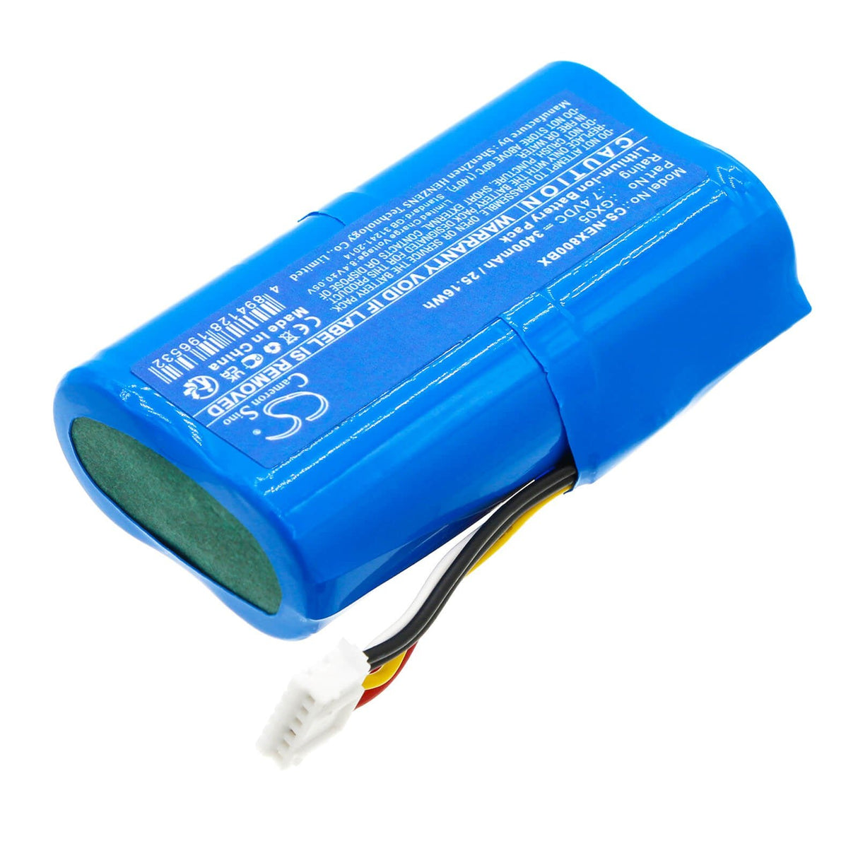 7,4V, Li-ion, 3400mAh, batterie de terminal de paiement convient à Dejavoo, Nexgo, Wizarpos, Qd2, Qd4, 25,16Wh Terminal de paiement Cameron Sino Technology Limited