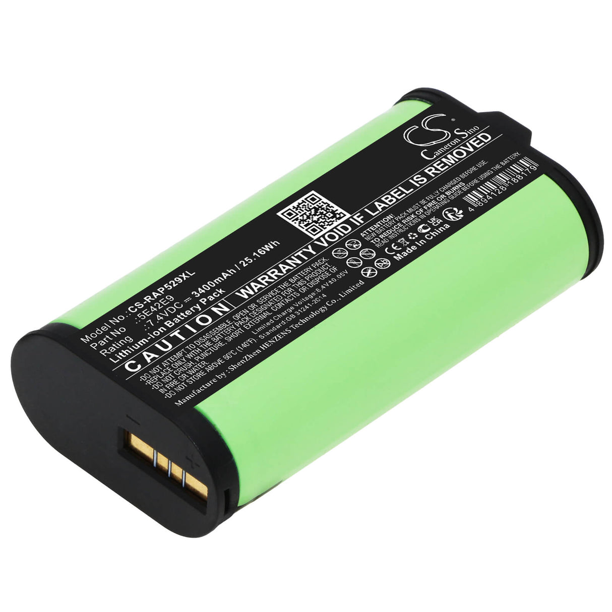 7.4v, Li-ion, 3400mah, Alarm Battery Fits Ring, Alarm Home Base Pro Station, 25.16wh Alarm System Cameron Sino Technology Limited