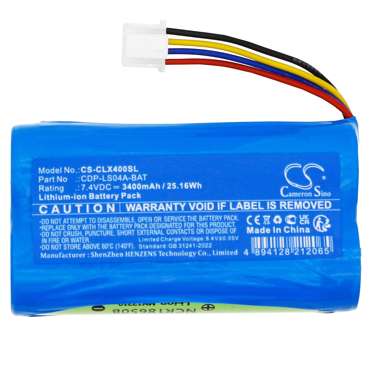 7.4V, Li-ion, 3400mAh, Batterie pour émetteurs et récepteurs compatible avec Cerevo, Liveshell X Encoder, 25.16Wh Émetteurs et récepteurs Cameron Sino Technology Limited