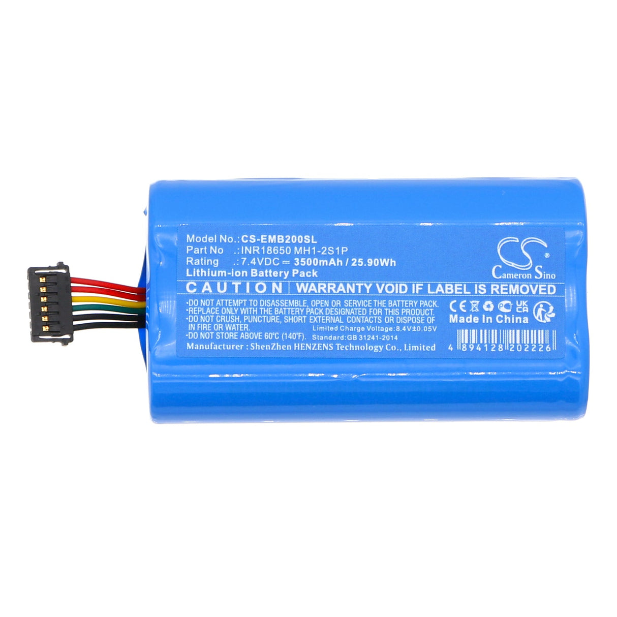 7.4v, Li-ion, 3500mah, Batterie de mug intelligent s'adapte à Ember Mug 2, 25.90wh Smart Mugs Cameron Sino Technology Limited