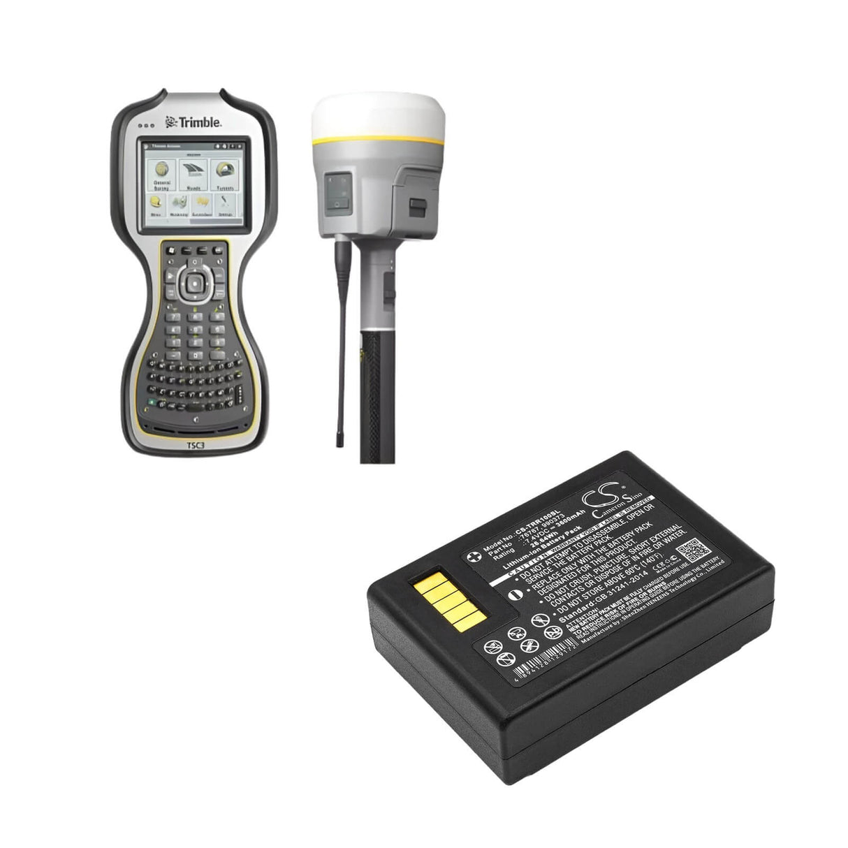 7.4V, Li-ion, 3600mAh, Equipment battery fits Trimble, 76767, R10, R10 Gnss, 26.64Wh Equipment, Survey, Test Cameron Sino Technology Limited