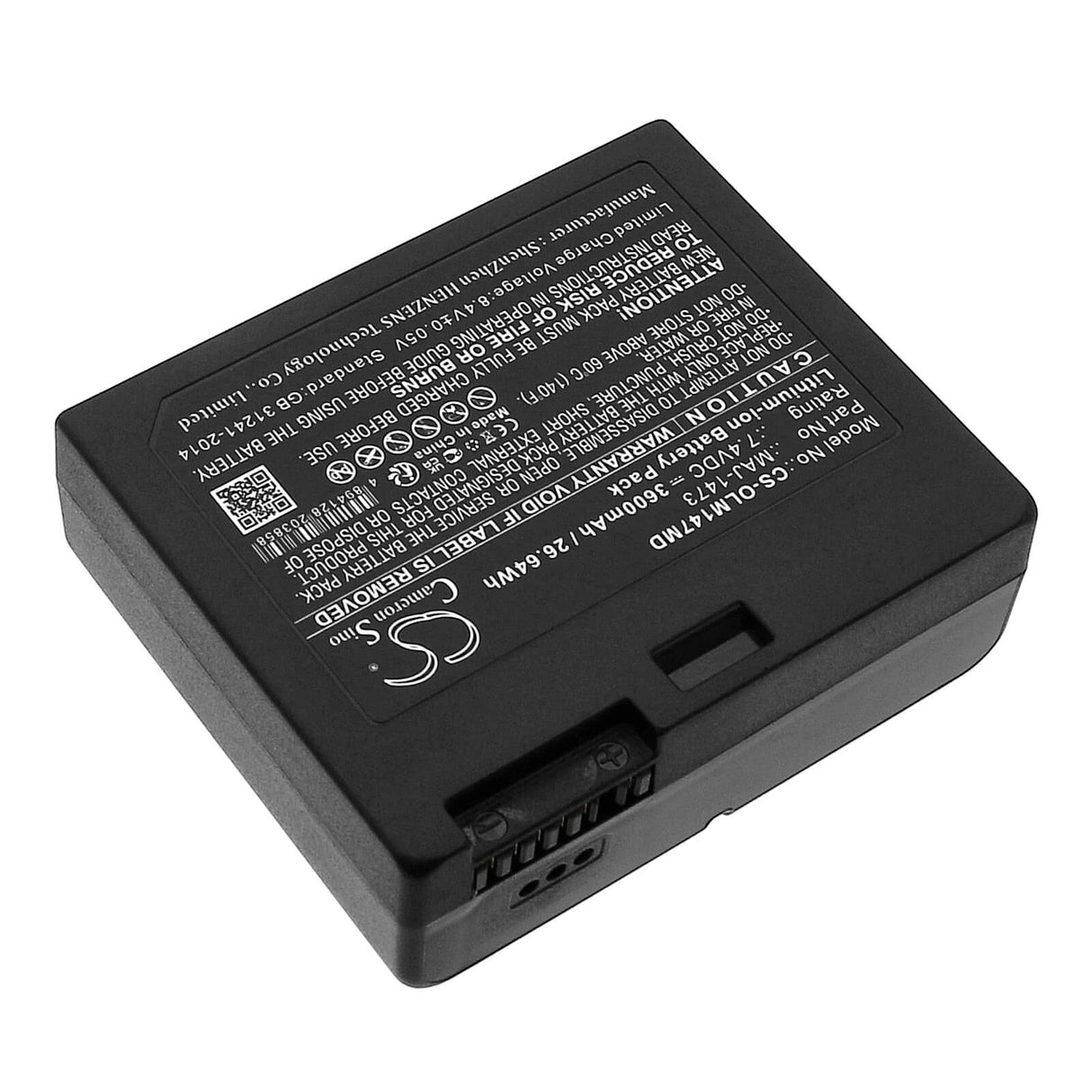 7,4V, Li-ion, 3600mAh, Batterie médicale compatible avec Olympus, Maj-1467, Endocapsule Re-1, Endocapsule Ve-1, 26,64Wh Medical Cameron Sino Technology Limited (Médical)