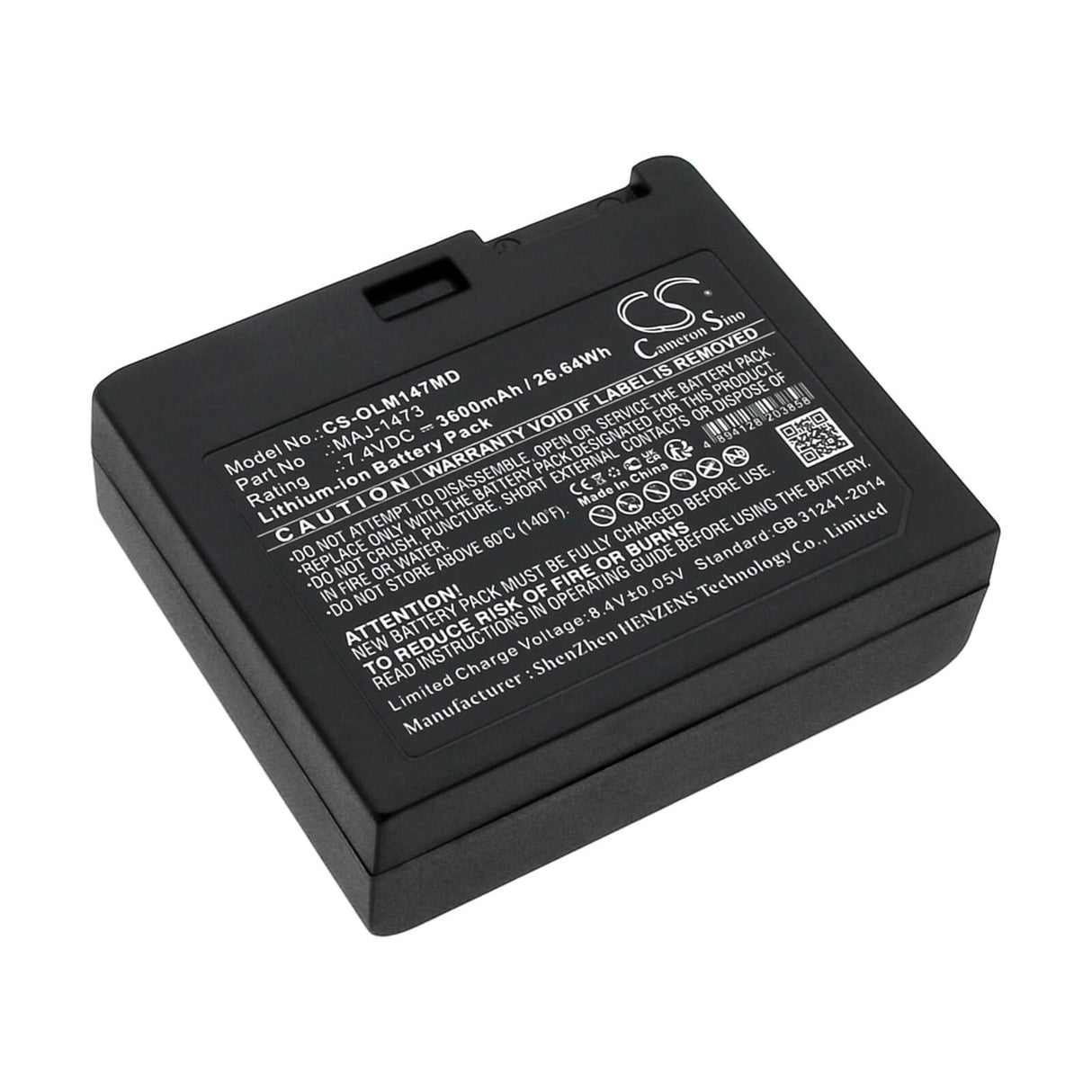 7,4V, Li-ion, 3600mAh, Batterie médicale compatible avec Olympus, Maj-1467, Endocapsule Re-1, Endocapsule Ve-1, 26,64Wh Medical Cameron Sino Technology Limited (Médical)