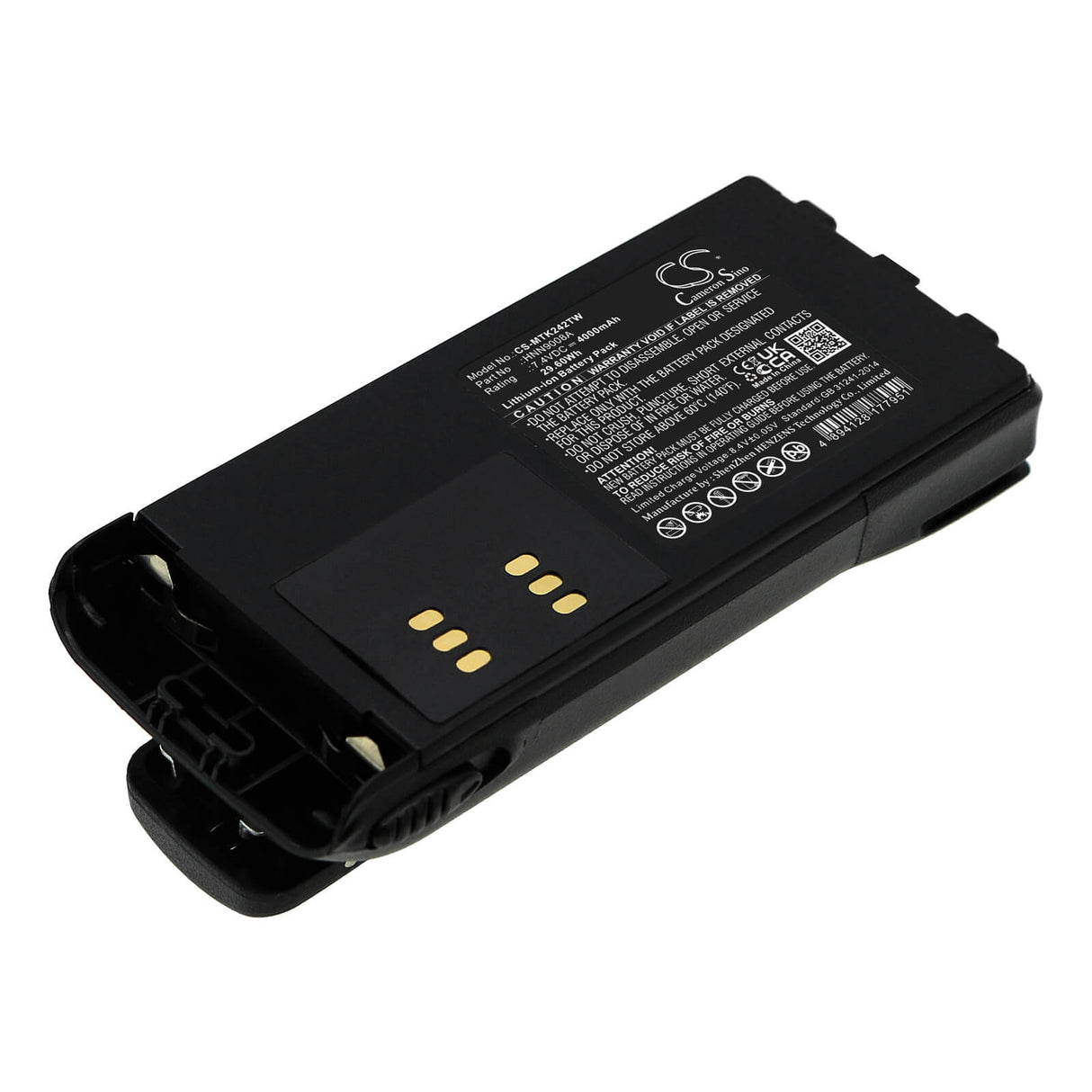 7.4V, Li-ion, 4000mAh, Two-Way Radio battery fits Motorola, Hmnn4151, Gp1280, Gp140, 29.6Wh Two-Way Radio Cameron Sino Technology Limited
