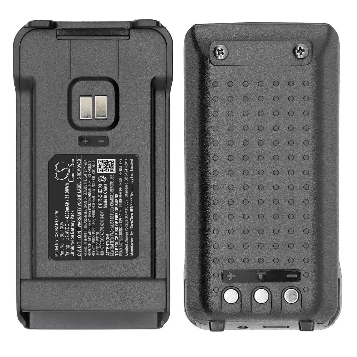 7.4V, Li-ion, 2000mAh, Two-Way Radio battery fits Explorer, Pofung, Baofeng, Bl-13uv, Gm-15 Pro, Mu-5 Murs, 14.8Wh Two-Way Radio Cameron Sino Technology Limited