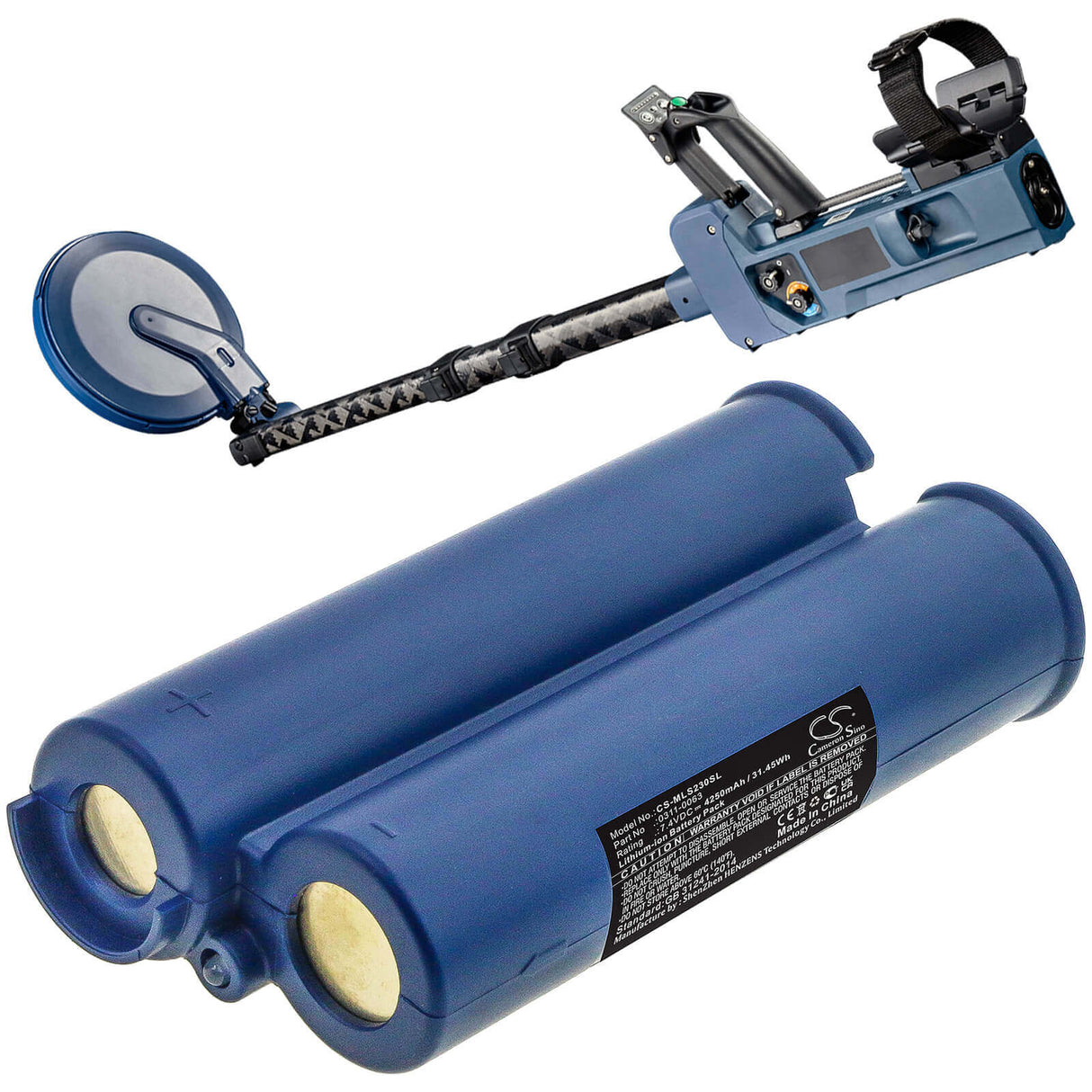 7.4v, Li-ion, 4250mah, Battery Fit's Minelab, Sdc2300, 31.45wh Equipment, Survey, Test Cameron Sino Technology Limited (Suspended)
