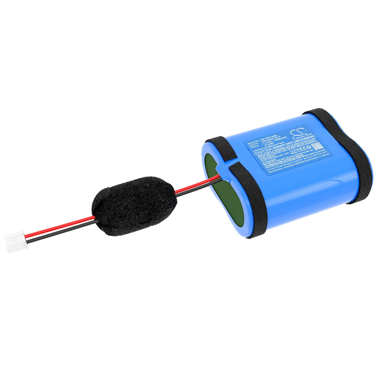 7.4V, Li-ion, 5000mAh, Batterie de haut-parleur compatible avec Teufel, Rockster Xs 2016, 37.0Wh Haut-parleur Cameron Sino Technology Limited