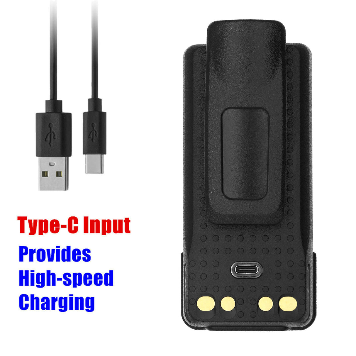 7.4V, Li-ion, 5000mAh, Two-Way Radio Battery with USB-C Charge port, fits Motorola, Apx2000, Apx3000, 37.00Wh Two-Way Radio Cameron Sino Technology Limited