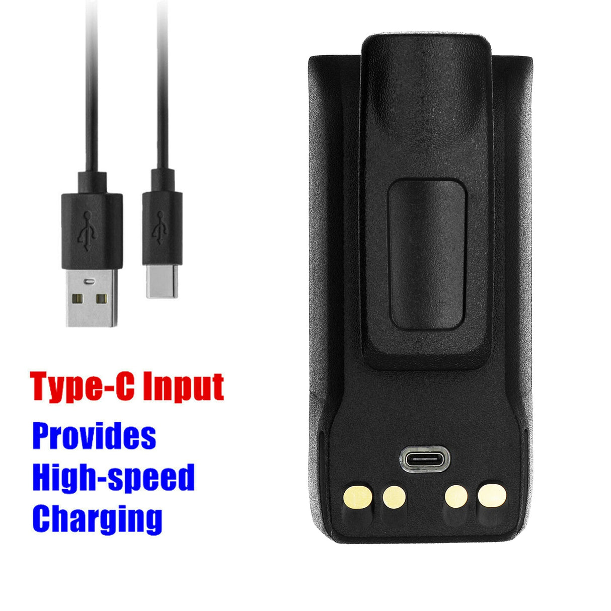 7.4V, Li-ion, 5000mAh, Two-Way Radio Battery with USB-C Charge Port fits Motorola, R7, R7a, 37.00Wh Two-Way Radio Cameron Sino Technology Limited