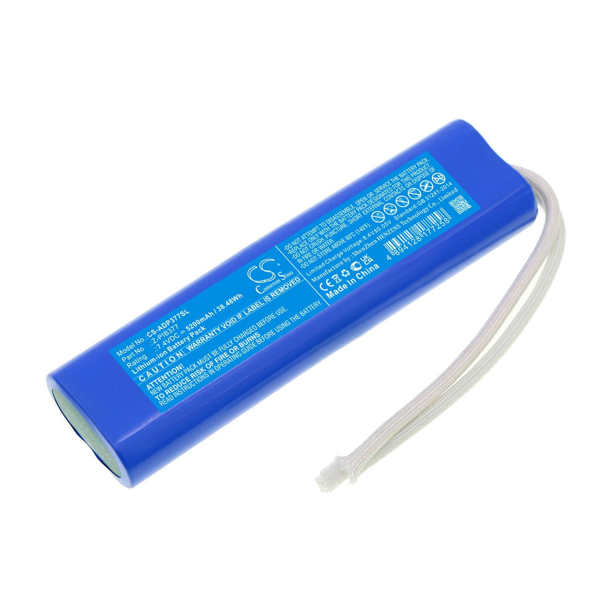 7,4v, Li-ion, 5200mah, Batterie d'éclairage et de studio compatible avec American Dj, Pinpoint Gobo, Pinpoint Gobo Color, 38,48wh Éclairage & Studio Cameron Sino Technology Limited