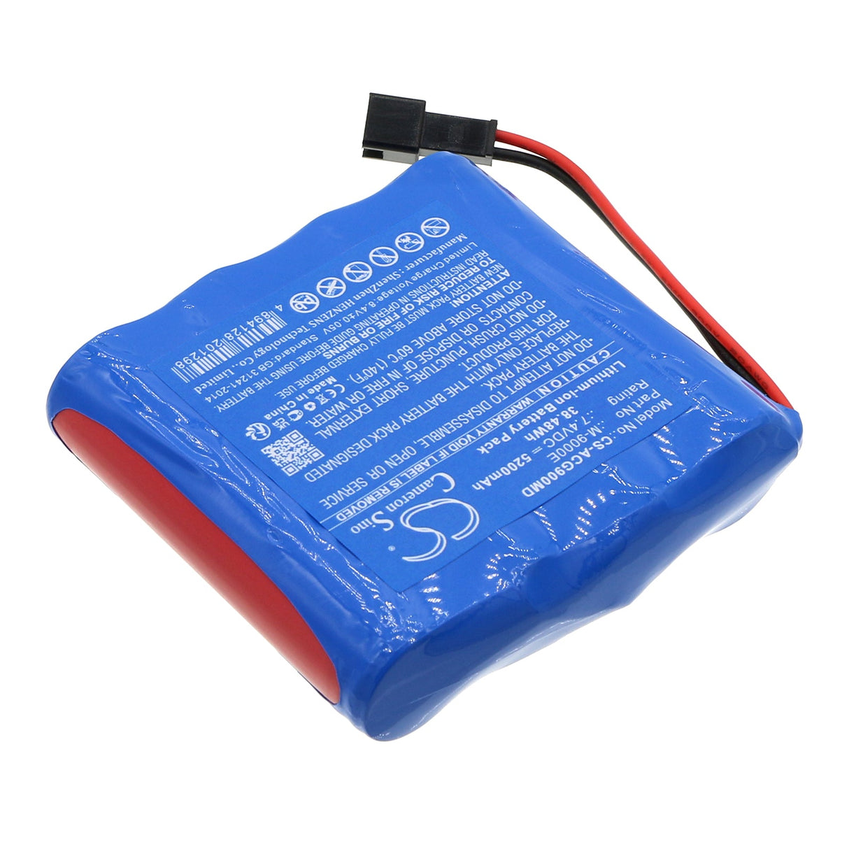 7.4V, Li-ion, 5200mAh, Batterie médicale compatible avec Aricon, M9000e, M-9000e, 38.48Wh Medical Cameron Sino Technology Limited (Médical)