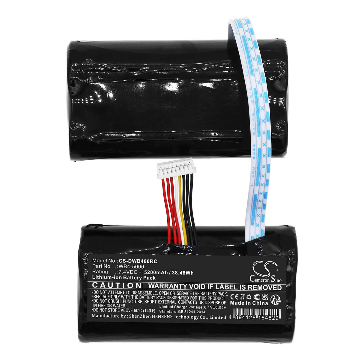 7.4V, Li-ion, 5200mAh, batterie de télécommande compatible avec Dji, Wb4-5000, Rm500, Smart Controller Rm500, 38.48Wh télécommande Cameron Sino Technology Limited