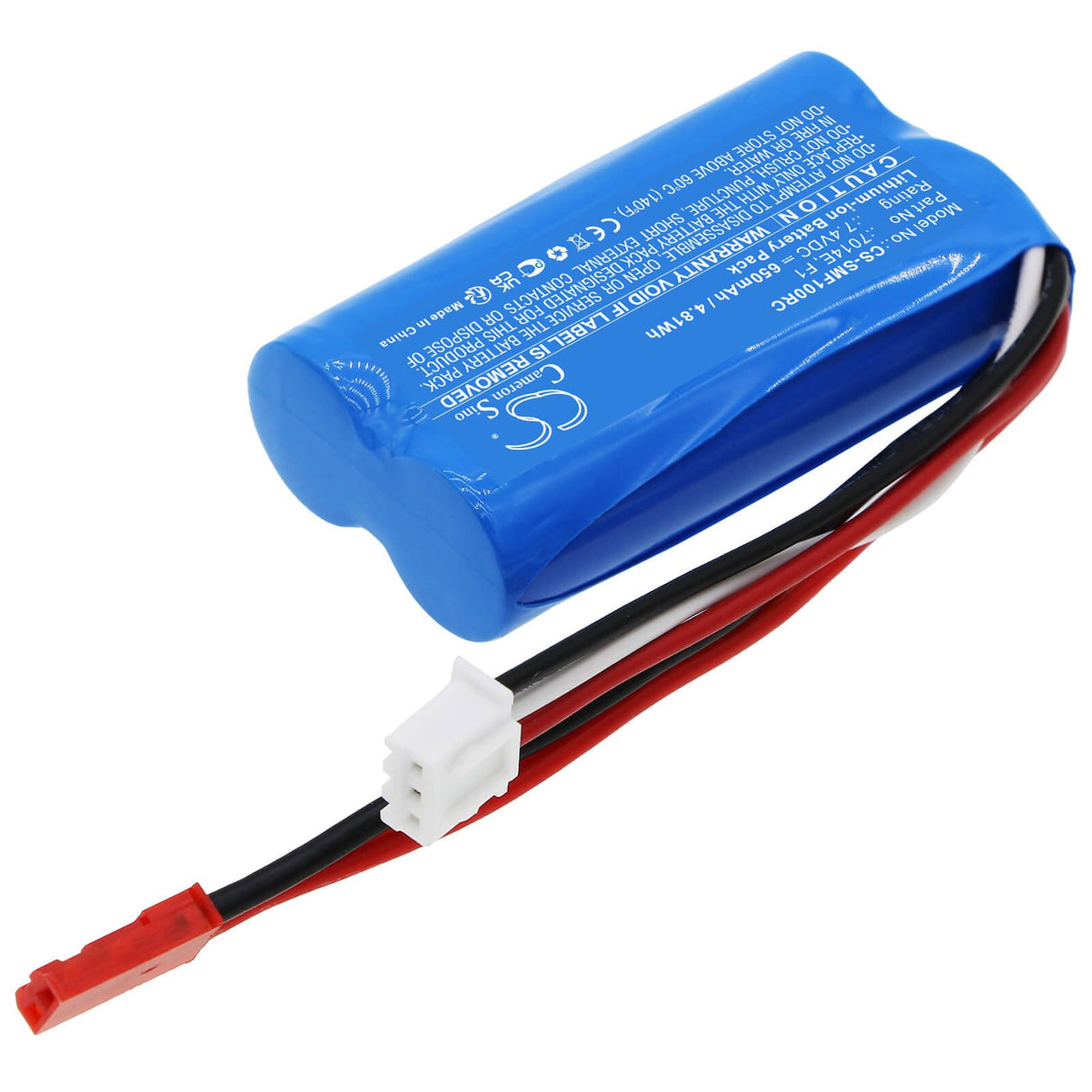 7,4V, Li-ion, 650mAh, batterie Héli/Avion compatible avec Syma, Shuang Ma, 7014e, 4,81Wh Héli/Avion Cameron Sino Technology Limited