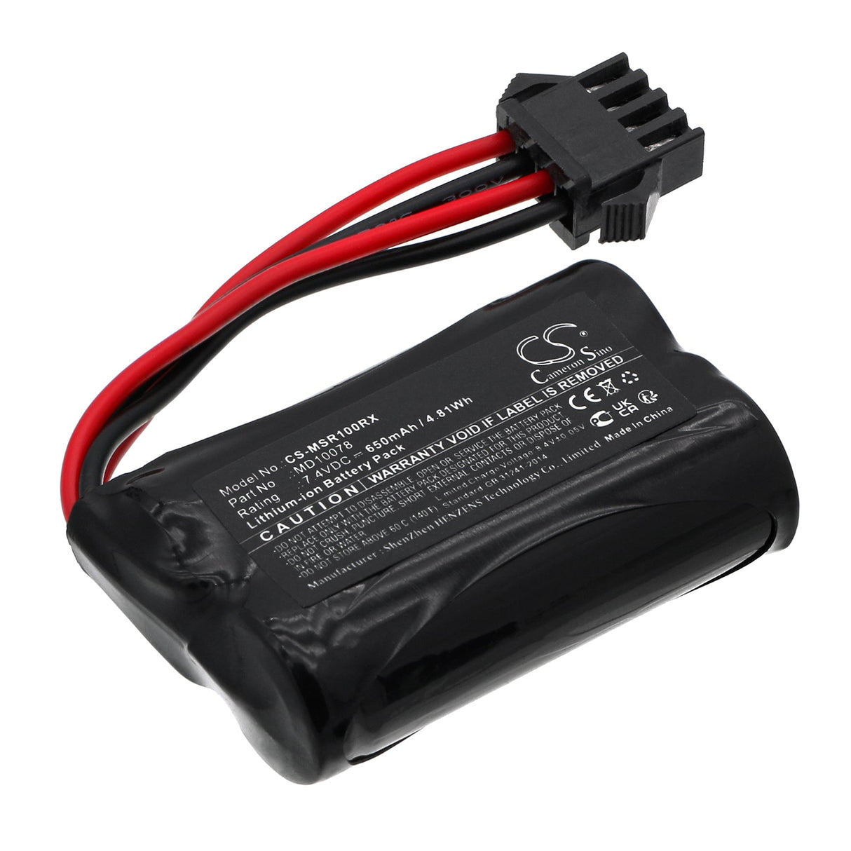 7.4V, Li-ion, 650mAh Cars Battery fits Modster, Vector Sr28, Vector Sr30, 4.81Wh Cars Cameron Sino Technology Limited