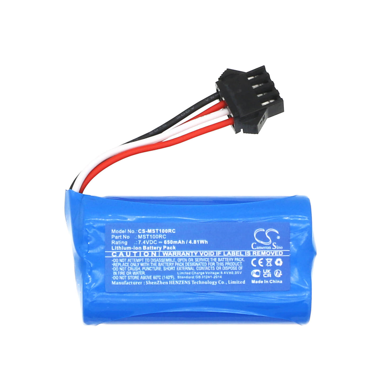 7.4V, Li-ion, 650mAh, Cars battery fits Monster, Truck, 4.81Wh Cars Cameron Sino Technology Limited