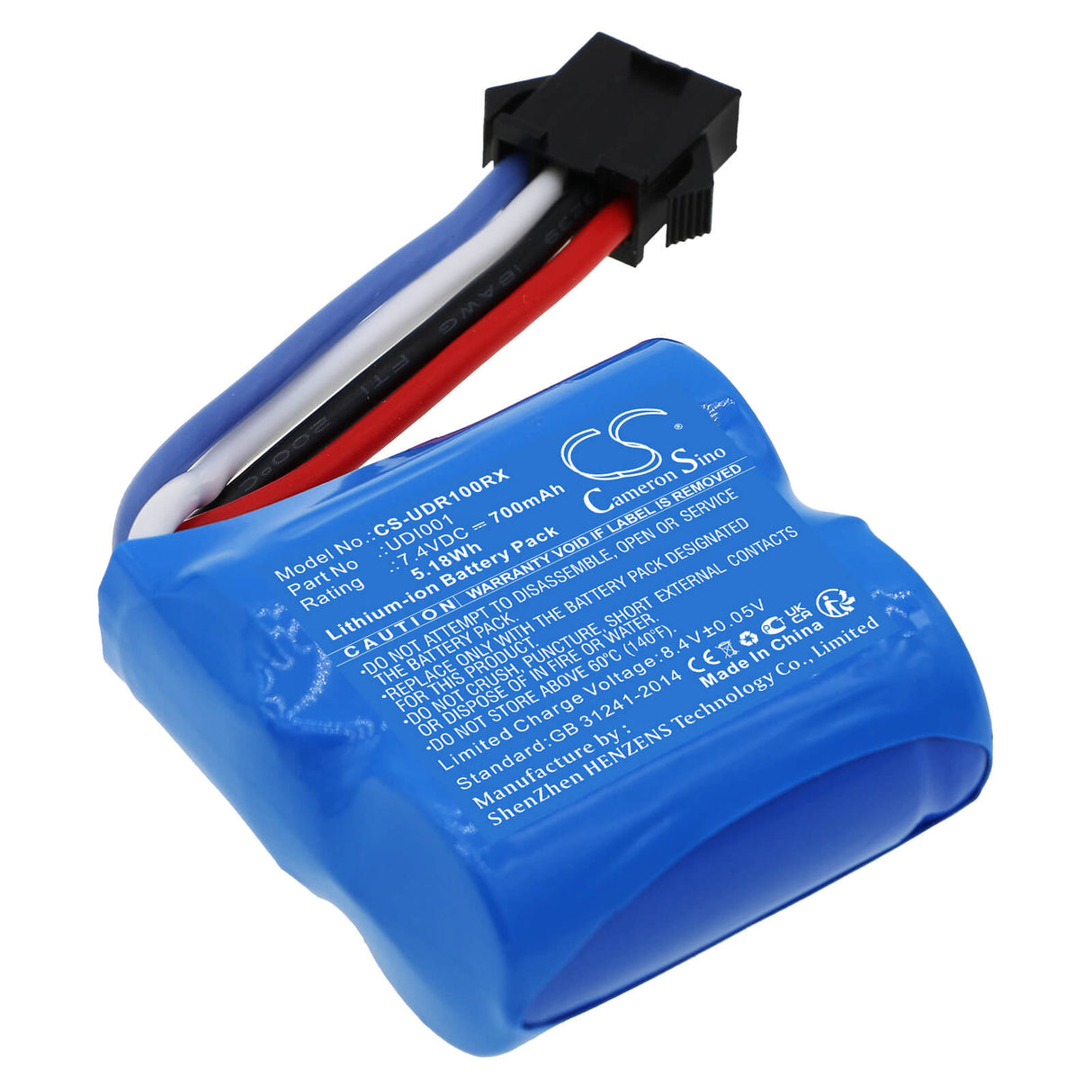 7.4V, Li-ion, 700mAh, Batterie de robot compatible avec Huanqi, Udi, Hq960, 5.18Wh Robot Cameron Sino Technology Limited