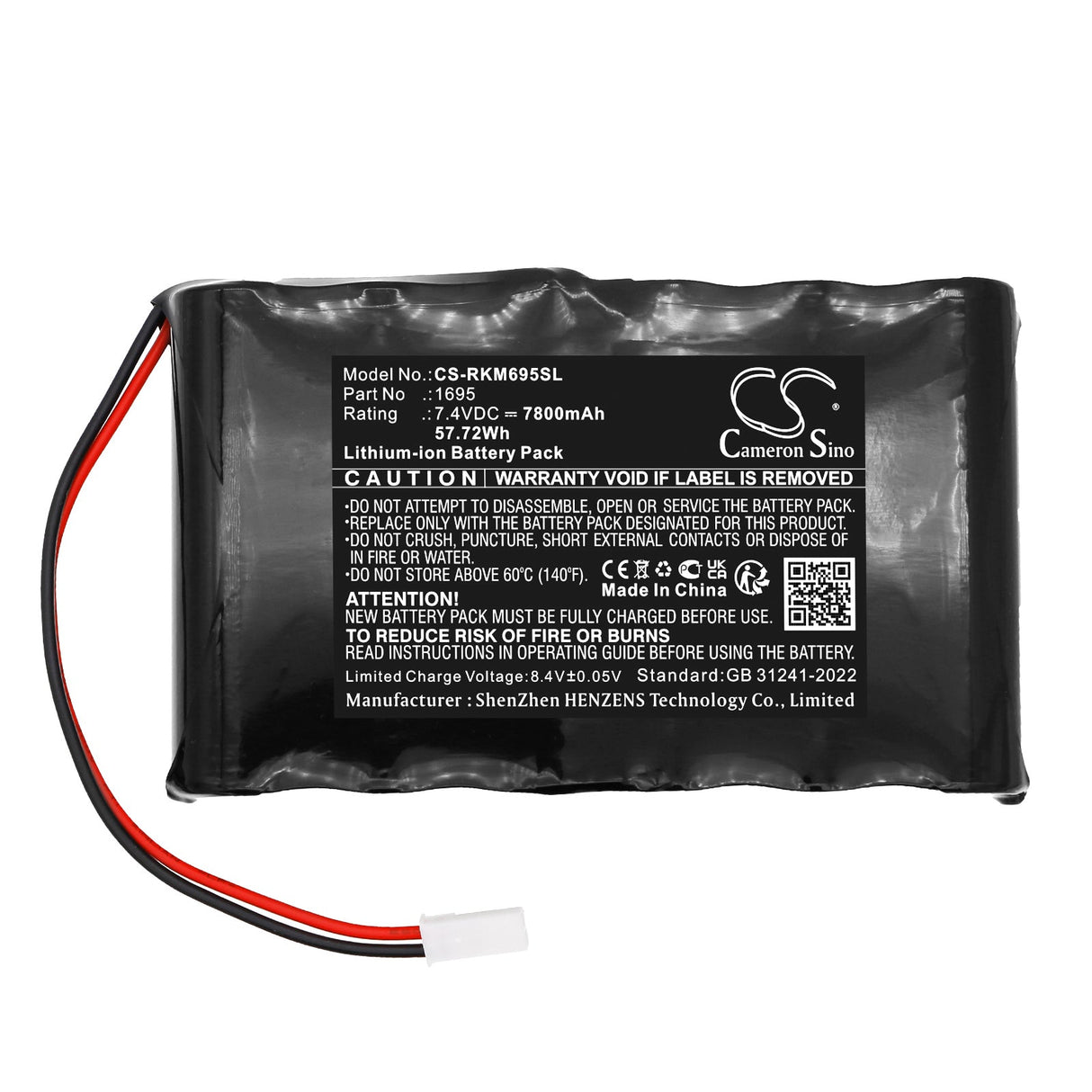 7.4V, Li-ion, 7800mAh, Electronic Magnifier battery fits Reinecker, Mezzo, 57.72Wh Electronic Magnifier Cameron Sino Technology Limited