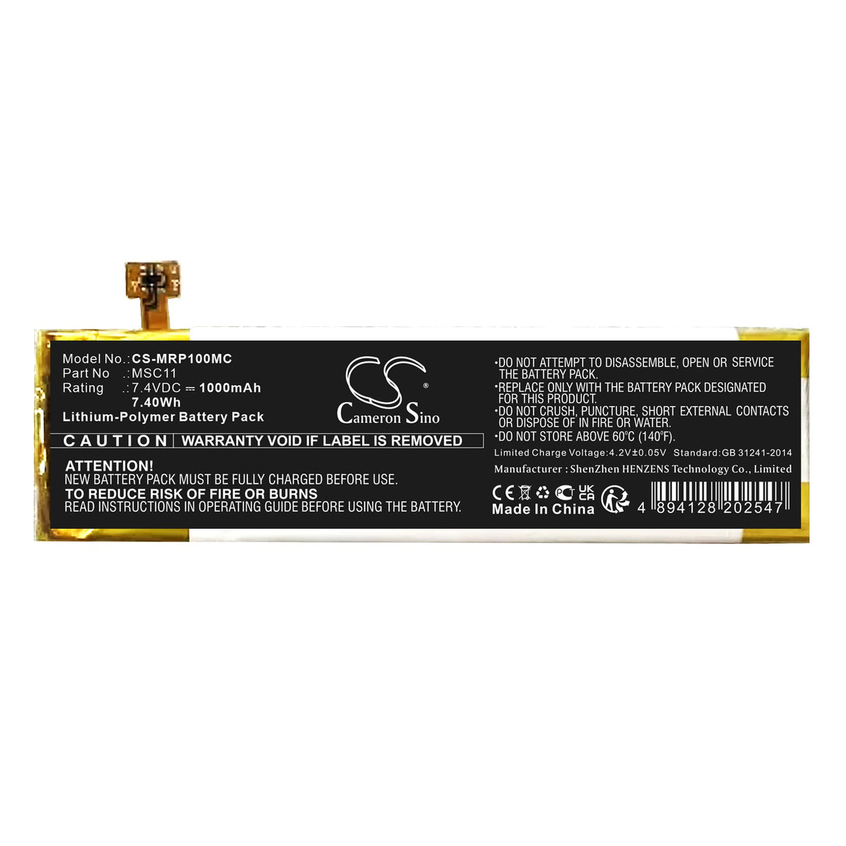 7.4v, Li-polymer, 1000mah, Gimbals Battery Fits M1 Pro, M1 Pro Vlog Pocket Gimbal Came, 7.40wh Gimbals Cameron Sino Technology Limited