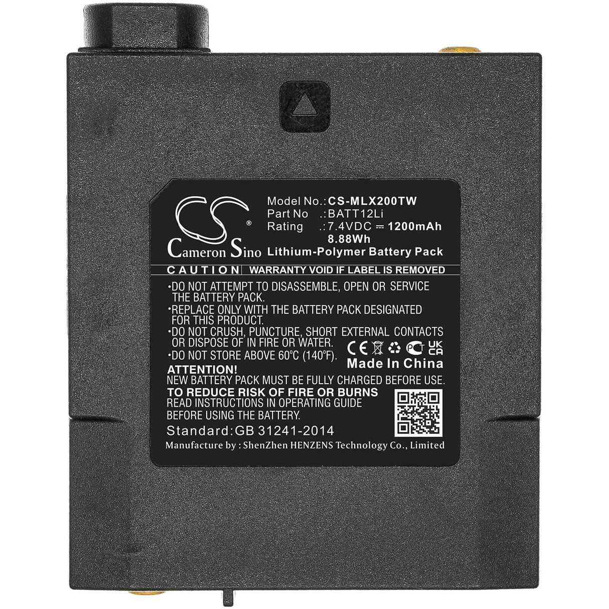 7.4V, Li-Polymer, 1200mAh, Two-Way Radio battery fits Midland, Batt12li, G7 Pro, Gxt2000, 8.88Wh Two-Way Radio Cameron Sino Technology Limited