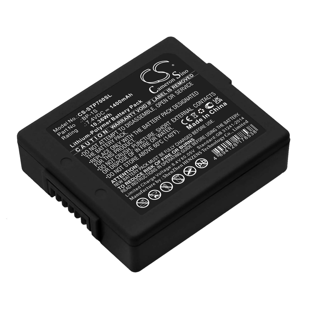 7.4V, Li-Polymer, 1400mAh, Batterie d'équipement compatible avec Stonex, Bp-1s, P7 Controller, S3, 10.36Wh Équipement, Enquête, Test Cameron Sino Technology Limited