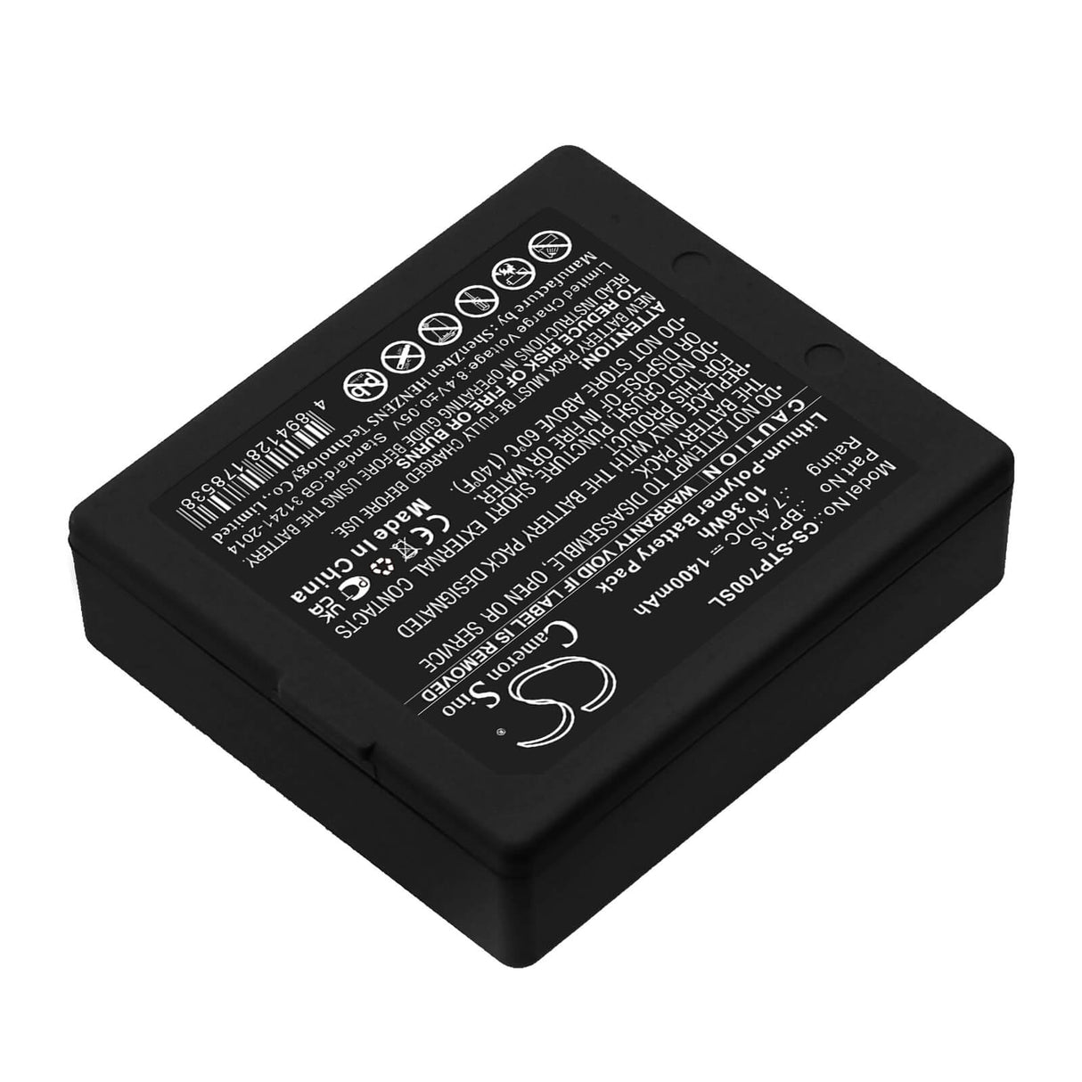 7.4V, Li-Polymer, 1400mAh, Batterie d'équipement compatible avec Stonex, Bp-1s, P7 Controller, S3, 10.36Wh Équipement, Enquête, Test Cameron Sino Technology Limited