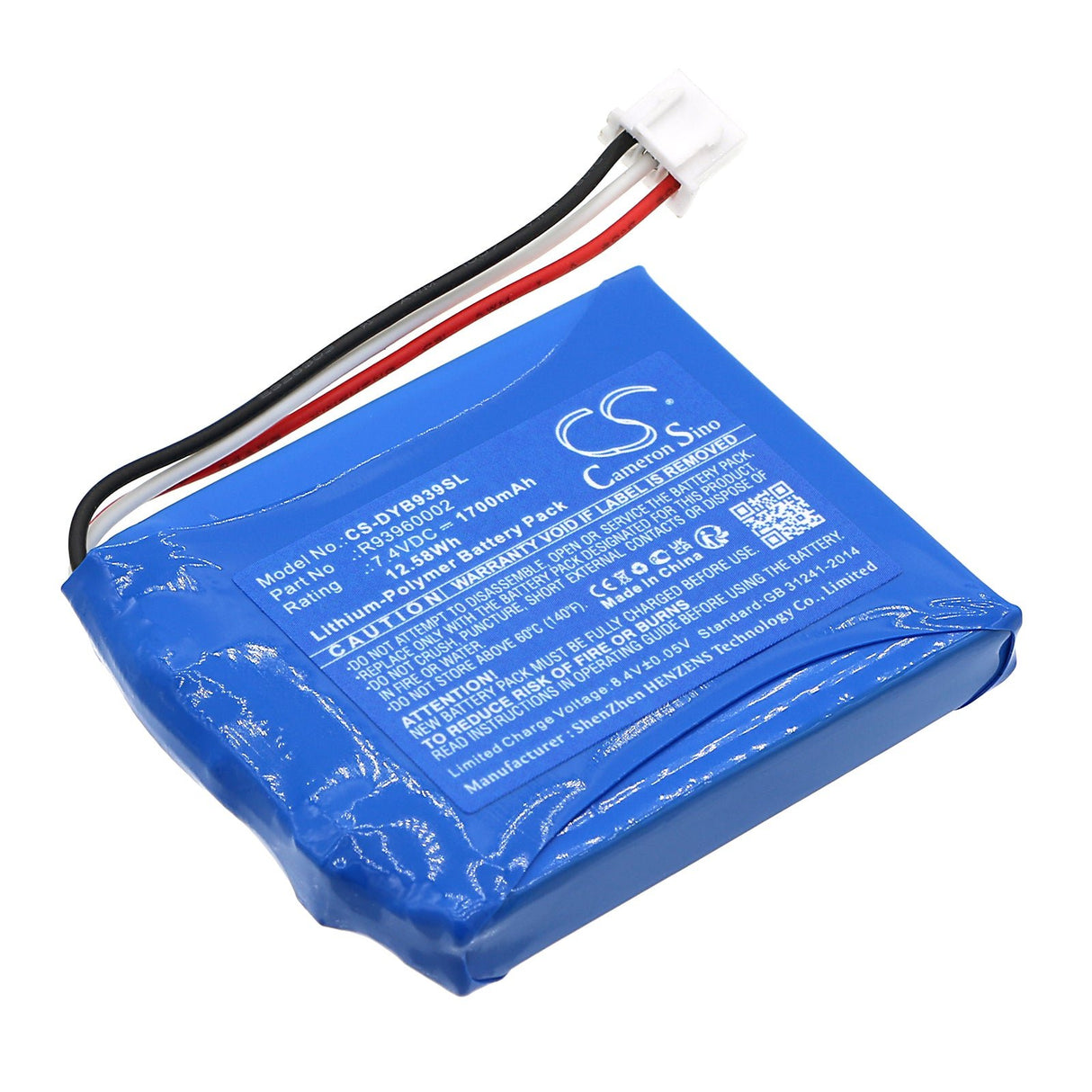 7,4V, Li-Polymère, 1700mAh, Batterie de pistolet de paintball s'adapte à Dye, Box Roto, 12,58Wh Pistolet de paintball Cameron Sino Technology Limited