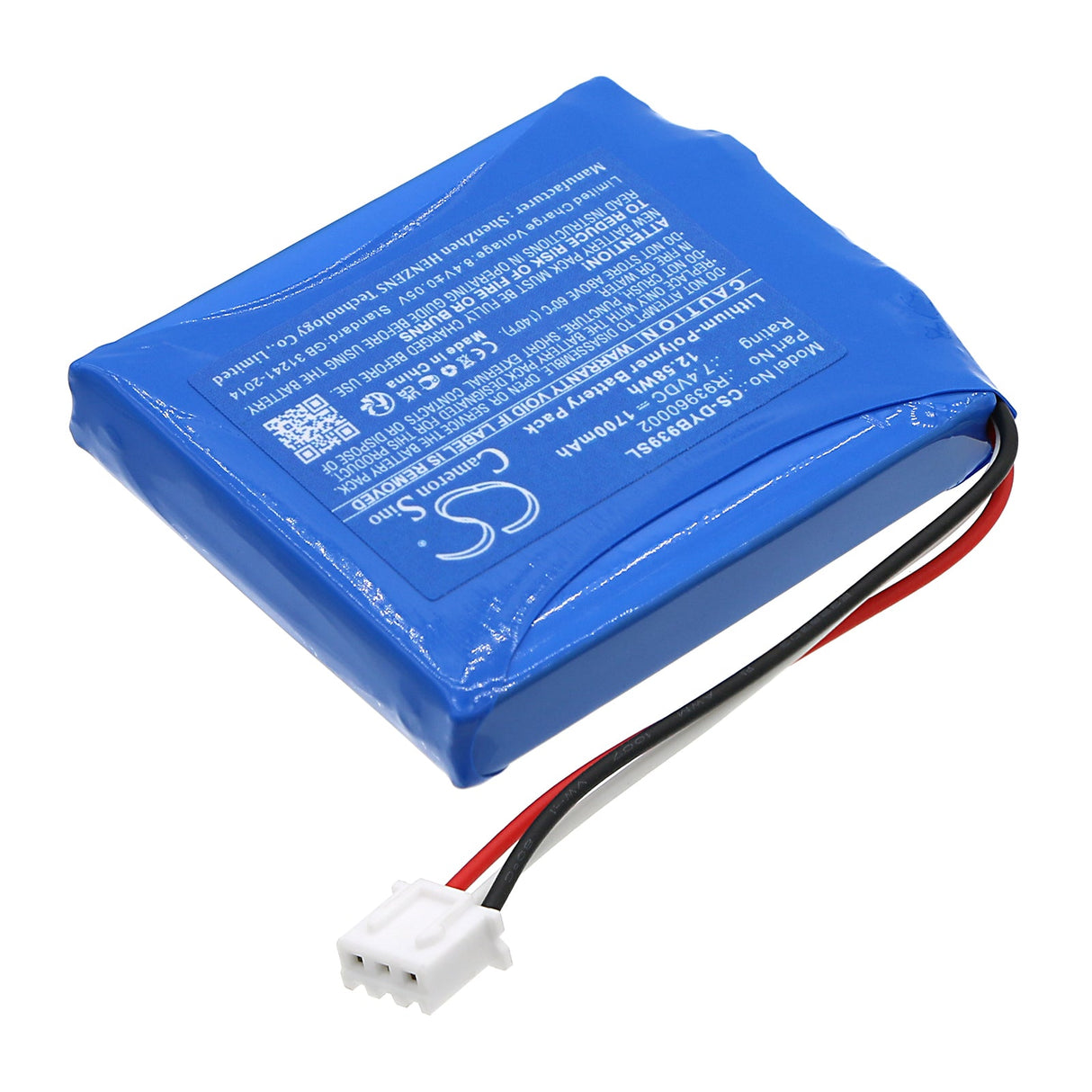 7,4V, Li-Polymère, 1700mAh, Batterie de pistolet de paintball s'adapte à Dye, Box Roto, 12,58Wh Pistolet de paintball Cameron Sino Technology Limited