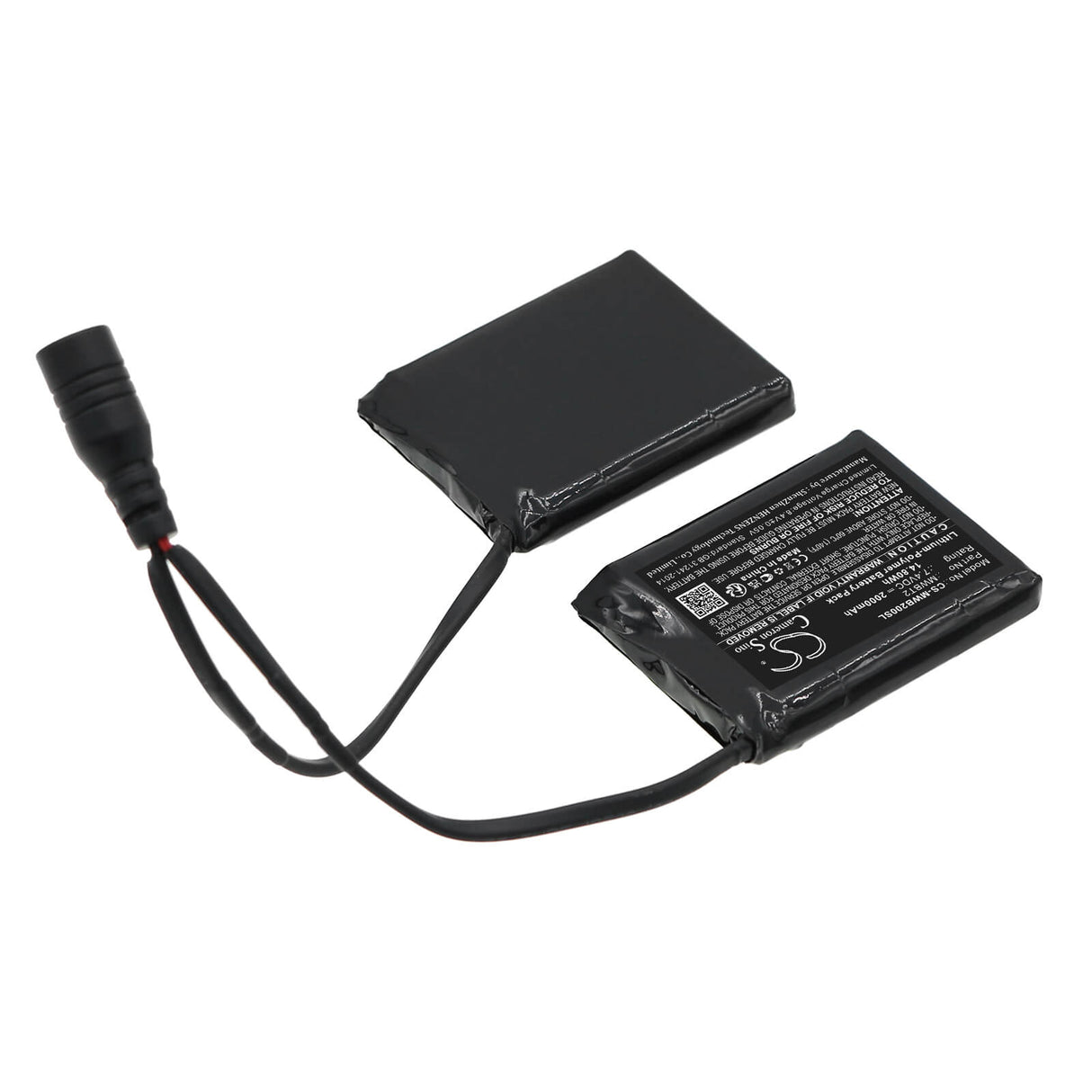 7.4v, Li-polymère, 2000mah, Batterie compatible avec les gants Mobile Warming Barra, les sous-couches, les gants Geneva, 14.80wh vêtements chauffants Cameron Sino Technology Limited