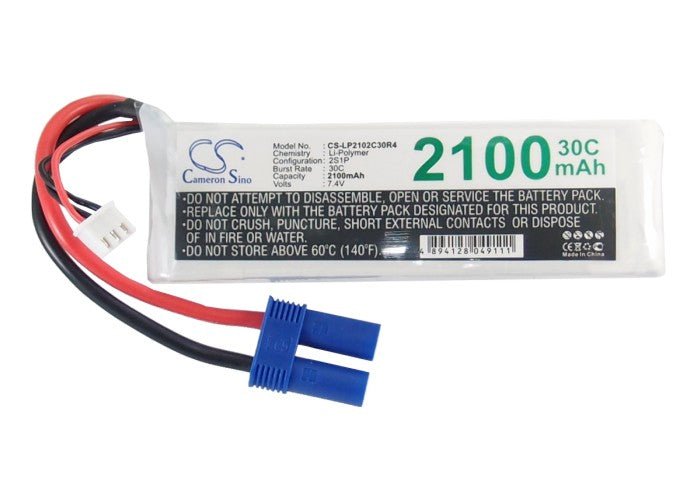 7.4V, Li-Polymer, 2100mAh, Drones battery fits Rc, Cs-lp2102c30r4, Cs-lp2102c30r4, 15.54Wh Drones Cameron Sino Technology Limited