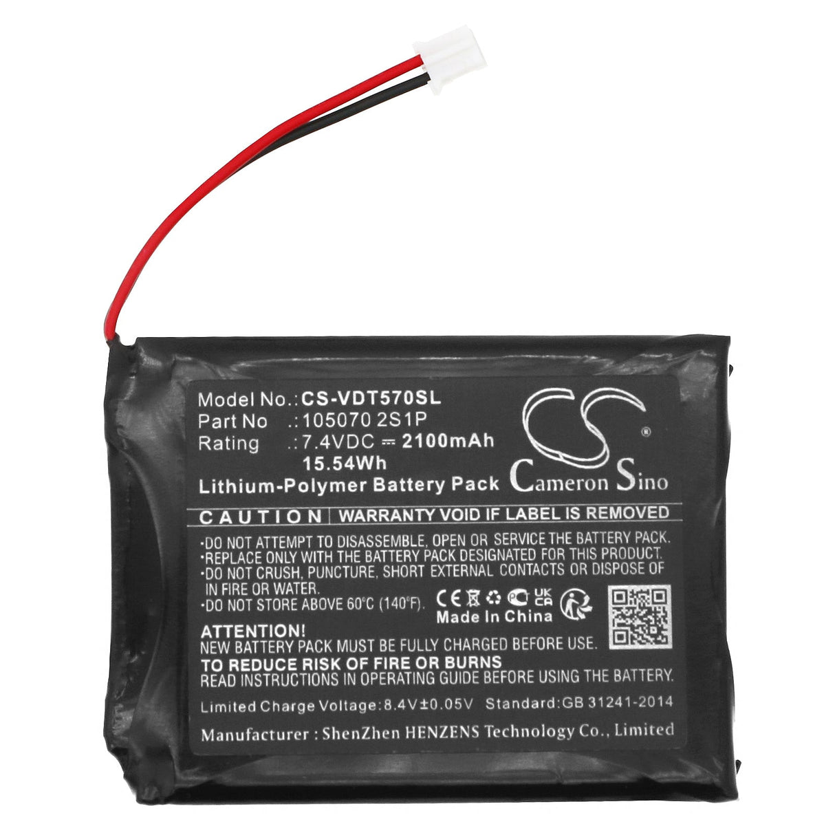 7.4V, Li-Polymer, 2100mAh Equipment, Survey, Test Battery fits Matco Tools, Maximus Tpms3.0, Maxtpms 2.0, 15.54Wh Equipment, Survey, Test Cameron Sino Technology Limited
