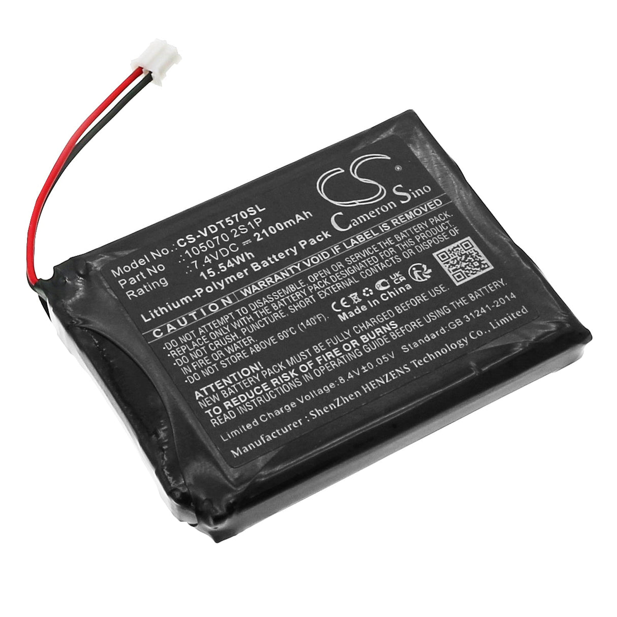 7.4V, Li-Polymer, 2100mAh Equipment, Survey, Test Battery fits Matco Tools, Maximus Tpms3.0, Maxtpms 2.0, 15.54Wh Equipment, Survey, Test Cameron Sino Technology Limited
