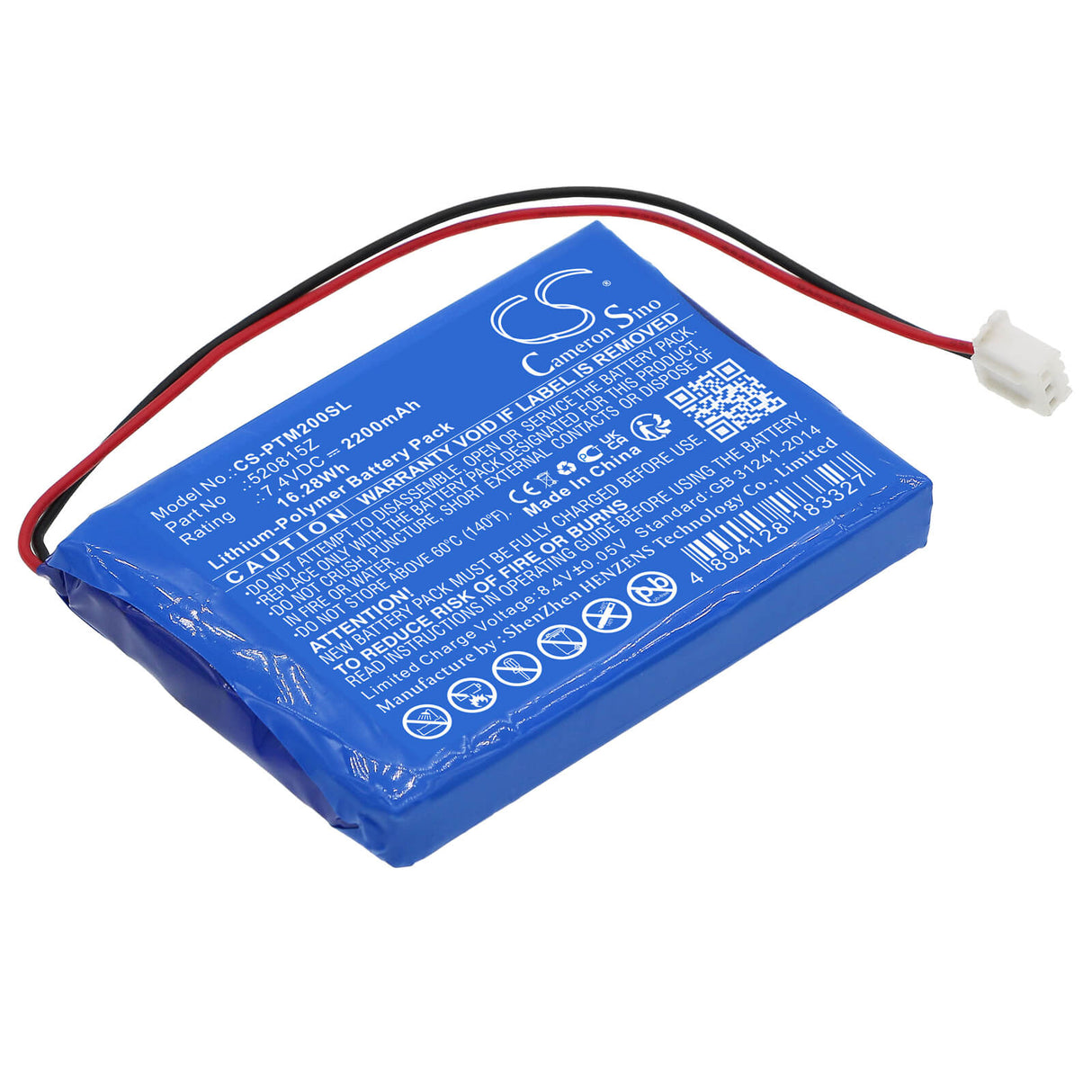7.4v, Li-polymère, 2200mah, Batterie Smart Home Compatible avec Pentair, Système de Contrôle Intellitouch(r), 16.28wh Smart Home Cameron Sino Technology Limited