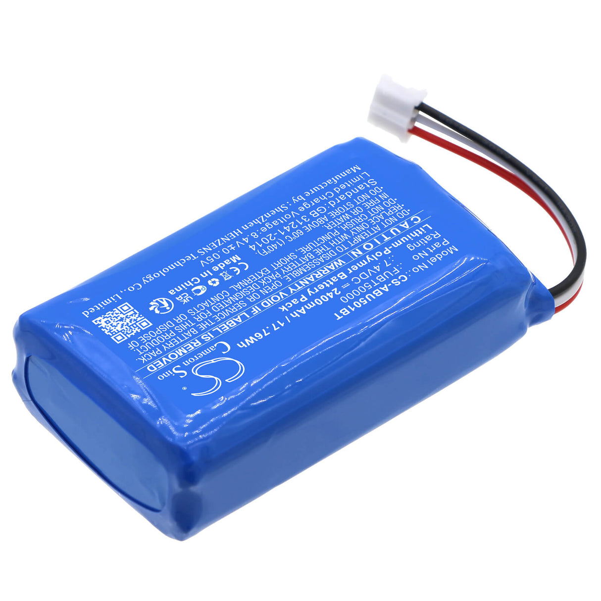 7.4v, Li-polymer, 2400mah, Alarm Battery Fits Abus, Fuaa50000, Fuaa50010, 17.76wh Alarm System Cameron Sino Technology Limited