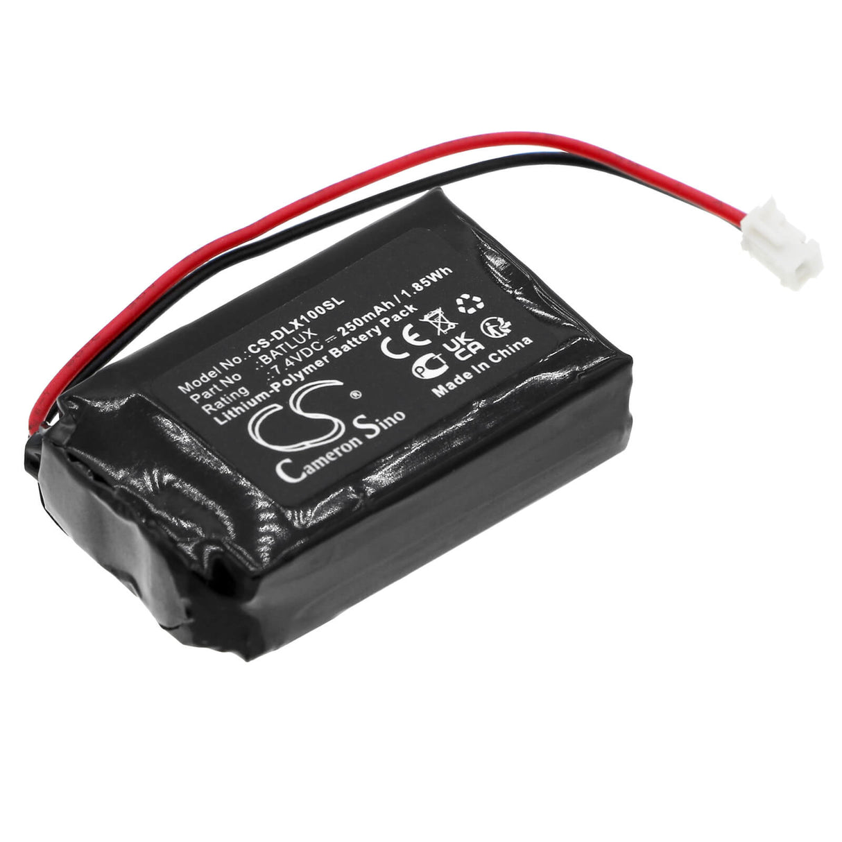 7.4v, Li-polymère, 250mah, Batterie Airsoft compatible avec Dlx Luxe Ice 1.0, 1.85wh Fusils Airsoft Cameron Sino Technology Limited