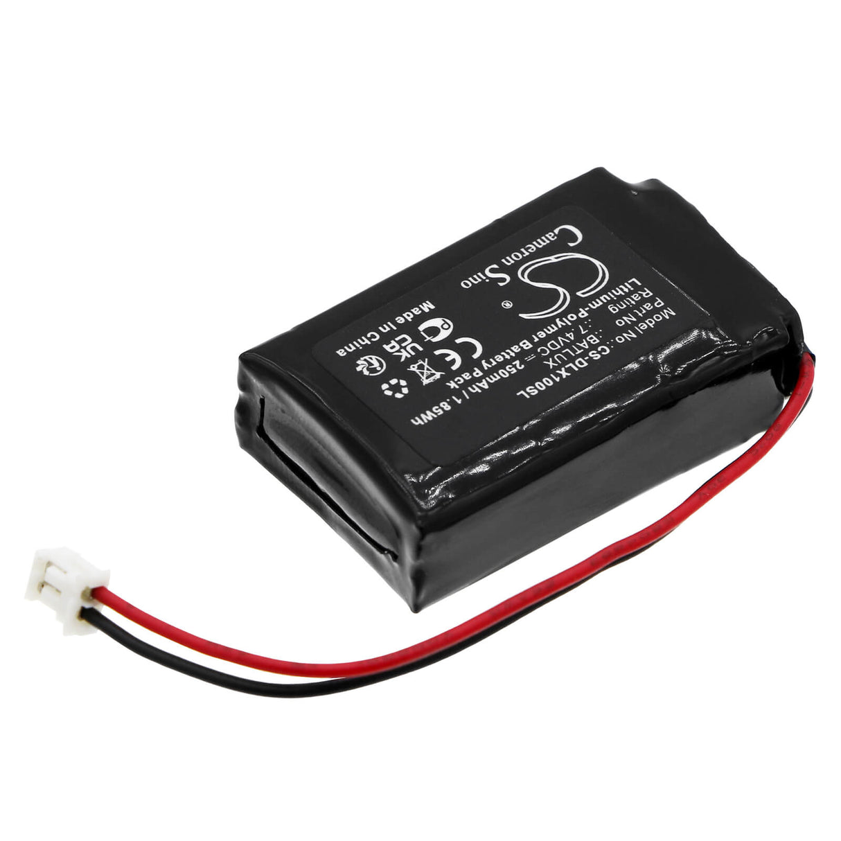 7.4v, Li-polymère, 250mah, Batterie Airsoft compatible avec Dlx Luxe Ice 1.0, 1.85wh Fusils Airsoft Cameron Sino Technology Limited