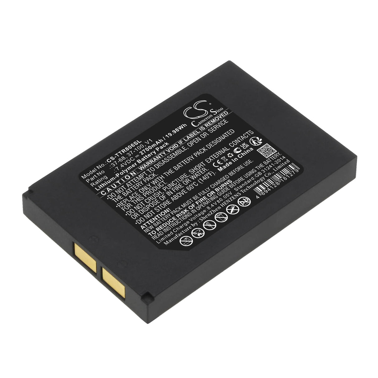 7.4V, Li-Polymer, 2700mAh, Equipment battery fits Triplett, 37-100, 8066, Camview Ip Pro-8w Hd Cctv Test, 19.98Wh Equipment, Survey, Test Cameron Sino Technology Limited