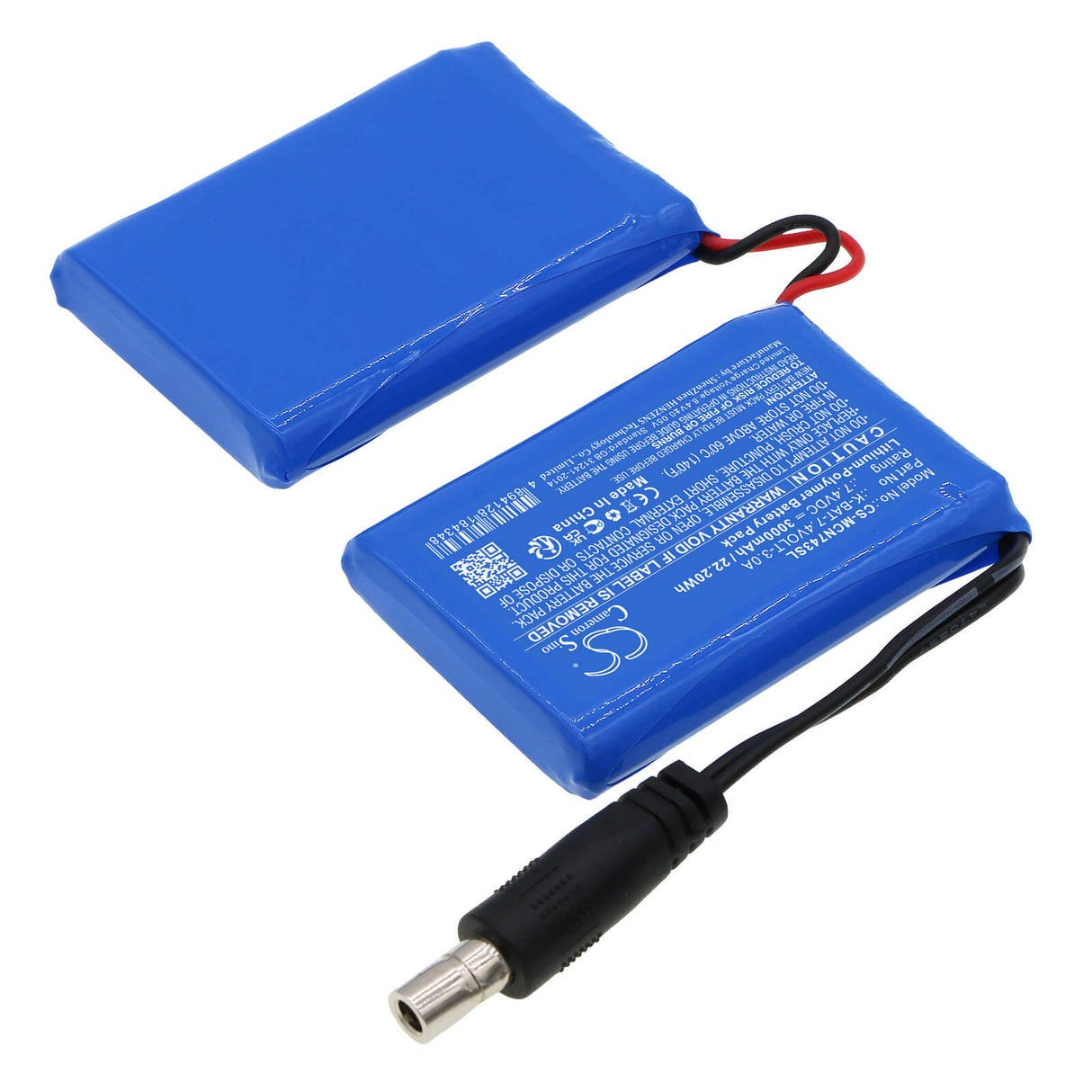 7,4v, Li-polymère, 3000mah, Batterie pour vêtements chauffants compatible avec Klan-e, gants, chaussettes, 22,20wh vêtements chauffants Cameron Sino Technology Limited