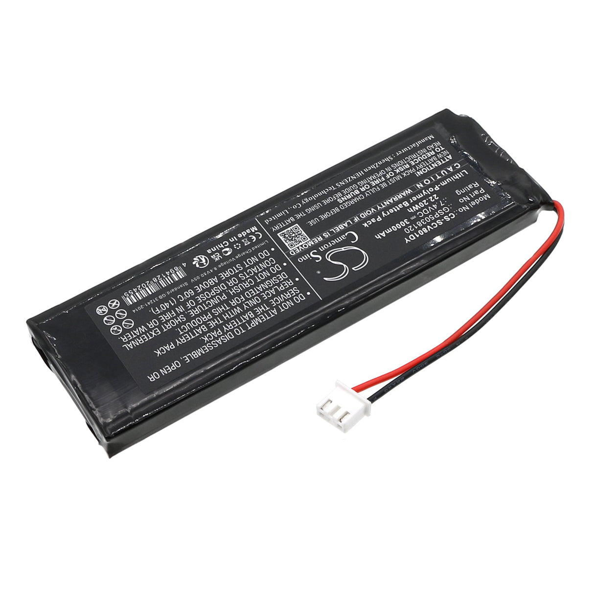 7.4v, Li-polymer, 3000mah, DVD player battery Fits Sencor Spv8011t, Spv-8011t, 22.20wh DVD Player Cameron Sino Technology Limited