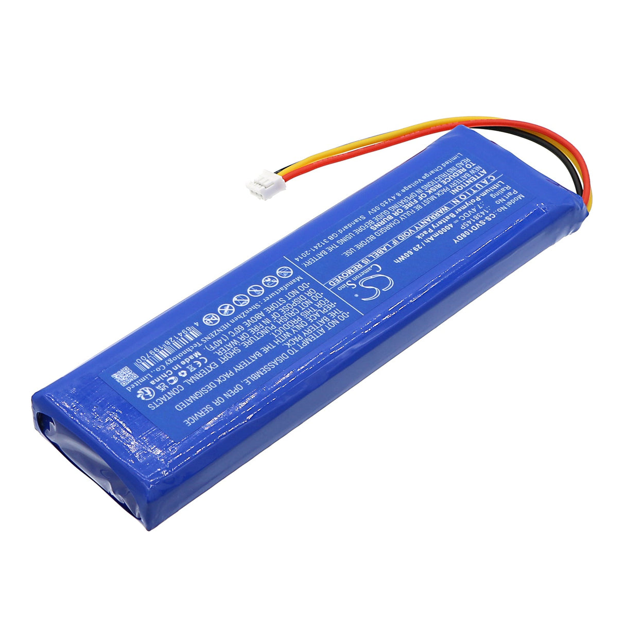 7.4V, Li-Polymer, 4000mAh, Batterie de lecteur DVD compatible avec Sylvania, Lecteur Blu-ray Sdvd1087, 29.60Wh Lecteur DVD Cameron Sino Technology Limited