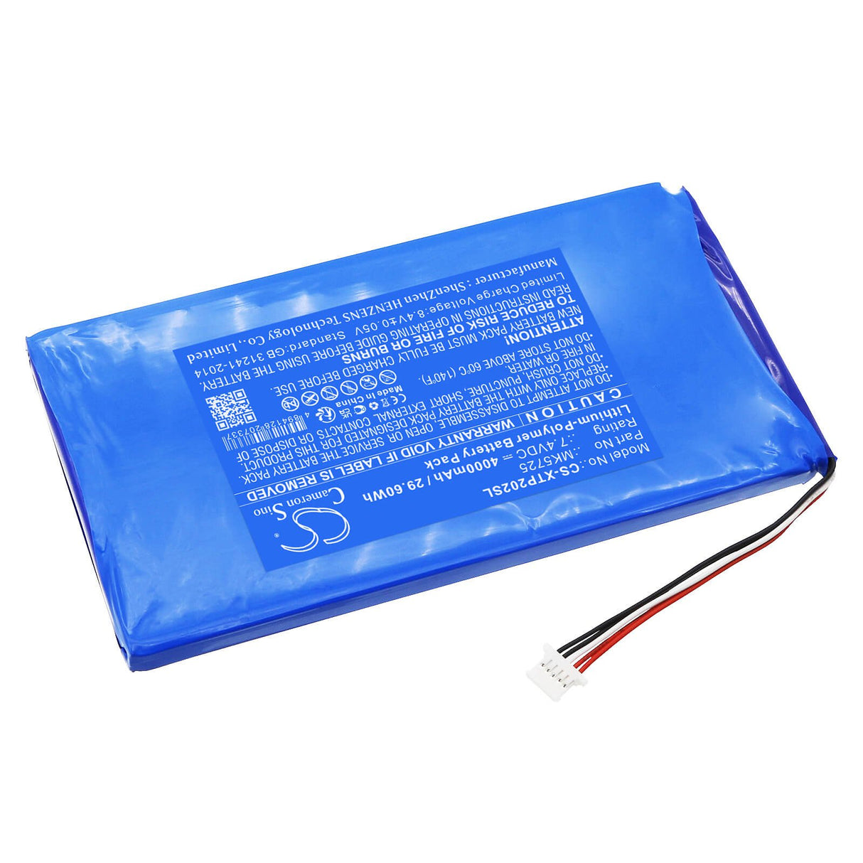 Batterie de scanner de diagnostic 7.4V, Li-Polymer, 4000mAh compatible avec Xtool, Ez500, Ez500hd, 29.6Wh Diagnostic Scanner Cameron Sino Technology Limited