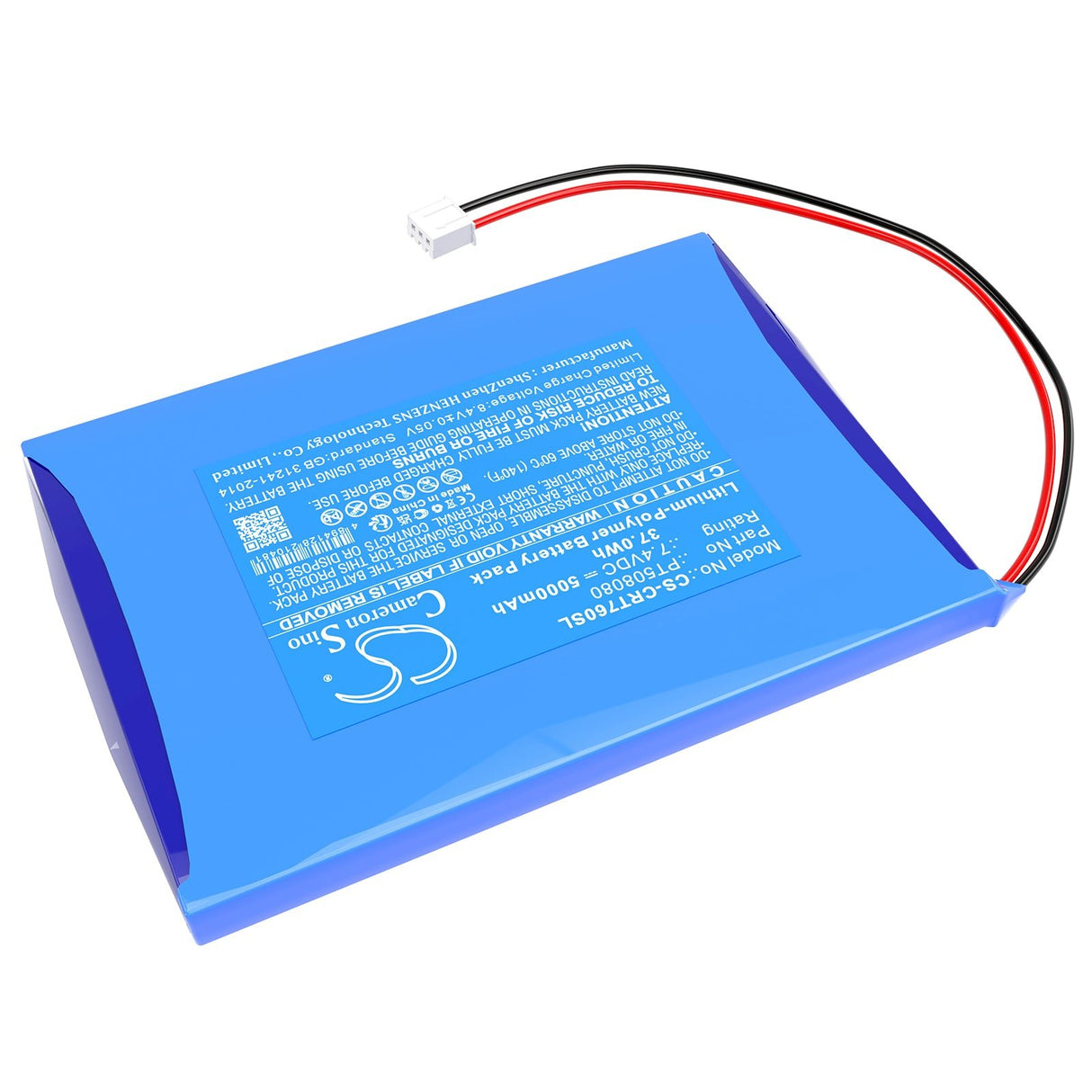 7.4V, Li-Polymer, 5000mAh, Alarm System battery fits Creator, St-7600, St-7600c Wireless Touch Screen, 37.0Wh Alarm System Cameron Sino Technology Limited