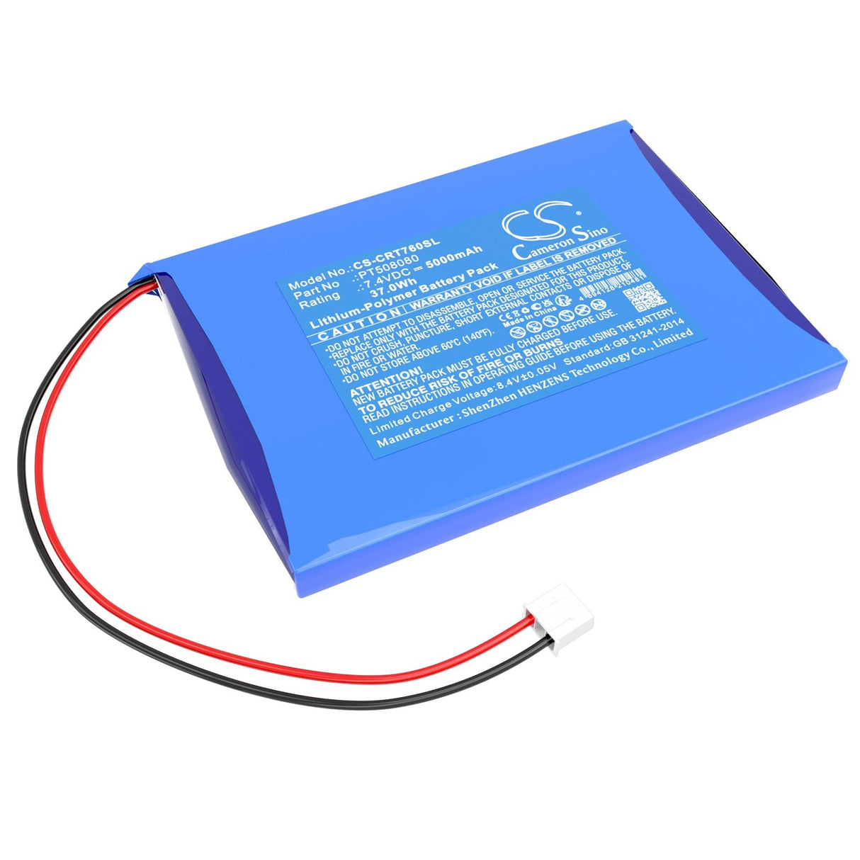 7.4V, Li-Polymer, 5000mAh, Alarm System battery fits Creator, St-7600, St-7600c Wireless Touch Screen, 37.0Wh Alarm System Cameron Sino Technology Limited