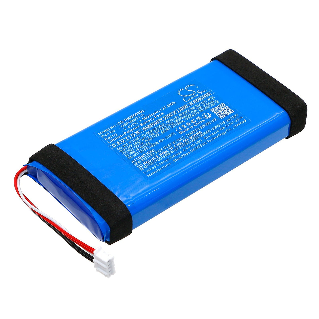 7.4V, Li-Polymer, 5000mAh, Batterie de haut-parleur compatible avec Harman/kardon, Omni 50 Plus, Omni 50+, 37.0Wh Haut-parleur Cameron Sino Technology Limited