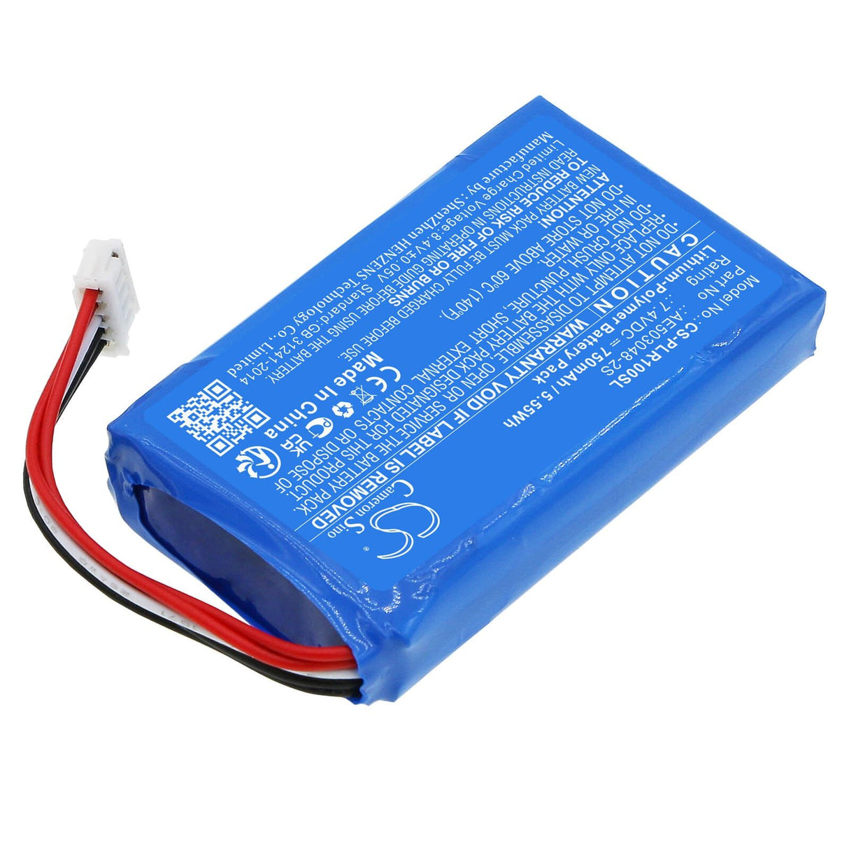 7,4V, Li-Polymer, 750mAh, Batterie pour imprimante photo compatible avec Polaroid, Ae503048-2s, Zip, 5,55Wh Imprimante photo Cameron Sino Technology Limited
