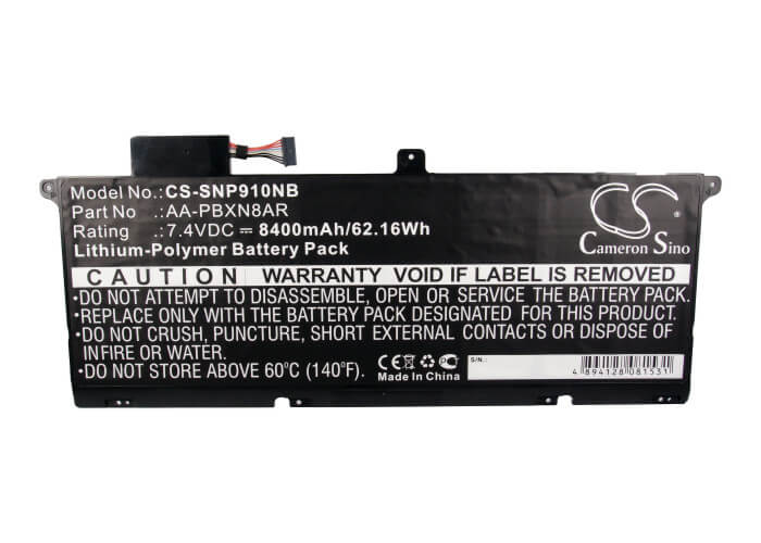 7.4v, Li-polymer, 8400mah, Battery Fits Samsung, 900x4, 900x46, 62.16wh Notebook, Laptop Cameron Sino Technology Limited