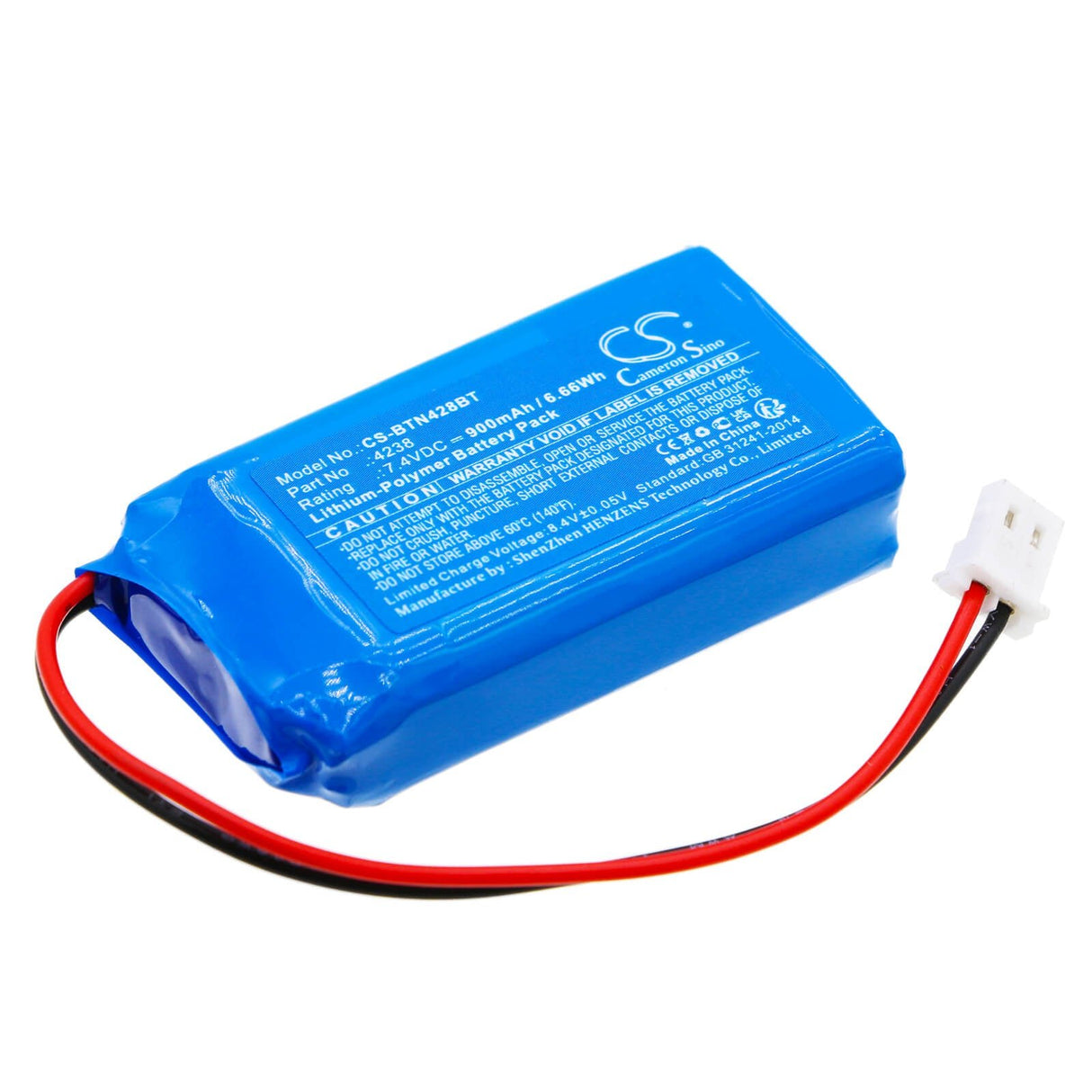 7.4v, Li-polymer, 900mah, Alarm Battery Fits Bticino, 4216, 4280, 6.66wh Alarm System Cameron Sino Technology Limited